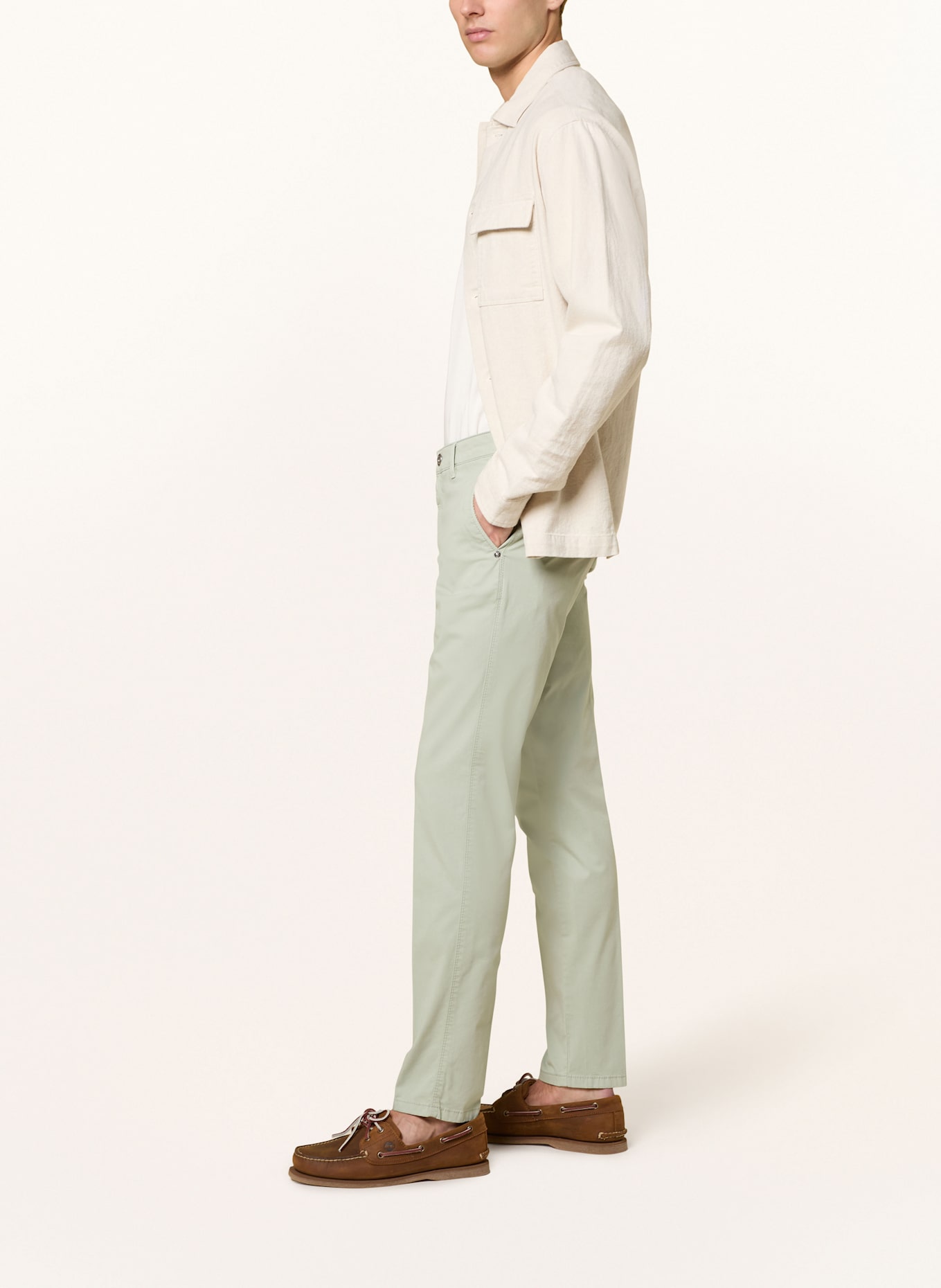 BRAX Chinosy SILVIO slim fit: JASNOZIELONY