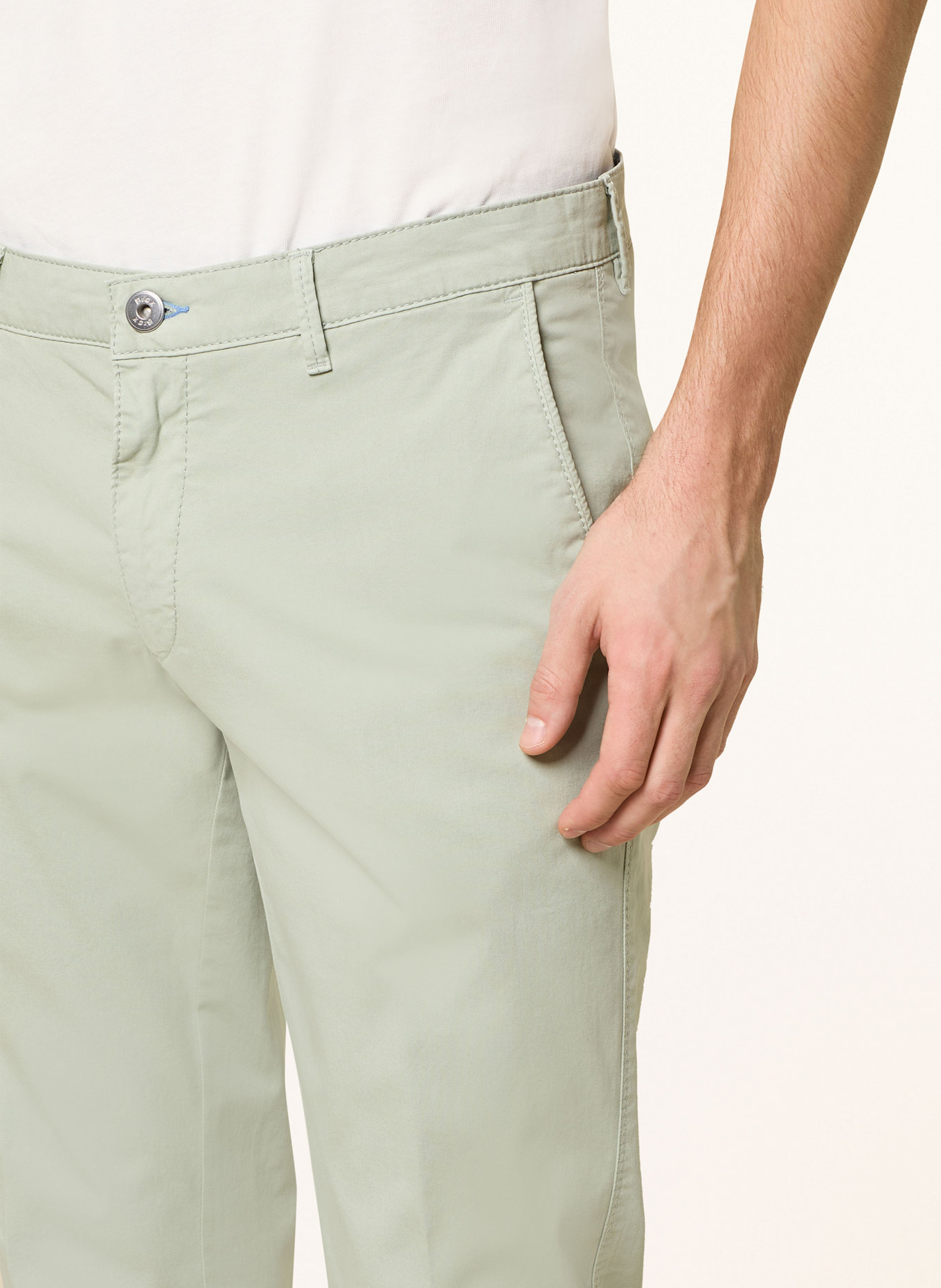 BRAX Chinosy SILVIO slim fit: JASNOZIELONY