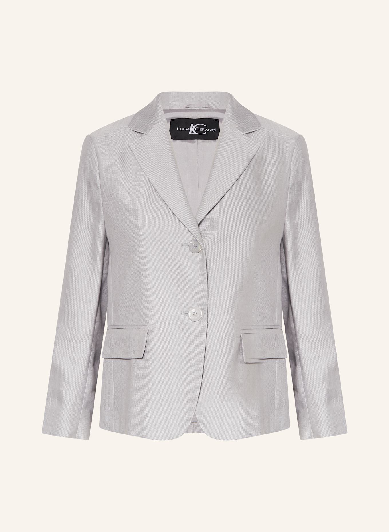 LUISA CERANO Blazer mit Leinen: HELLGRAU