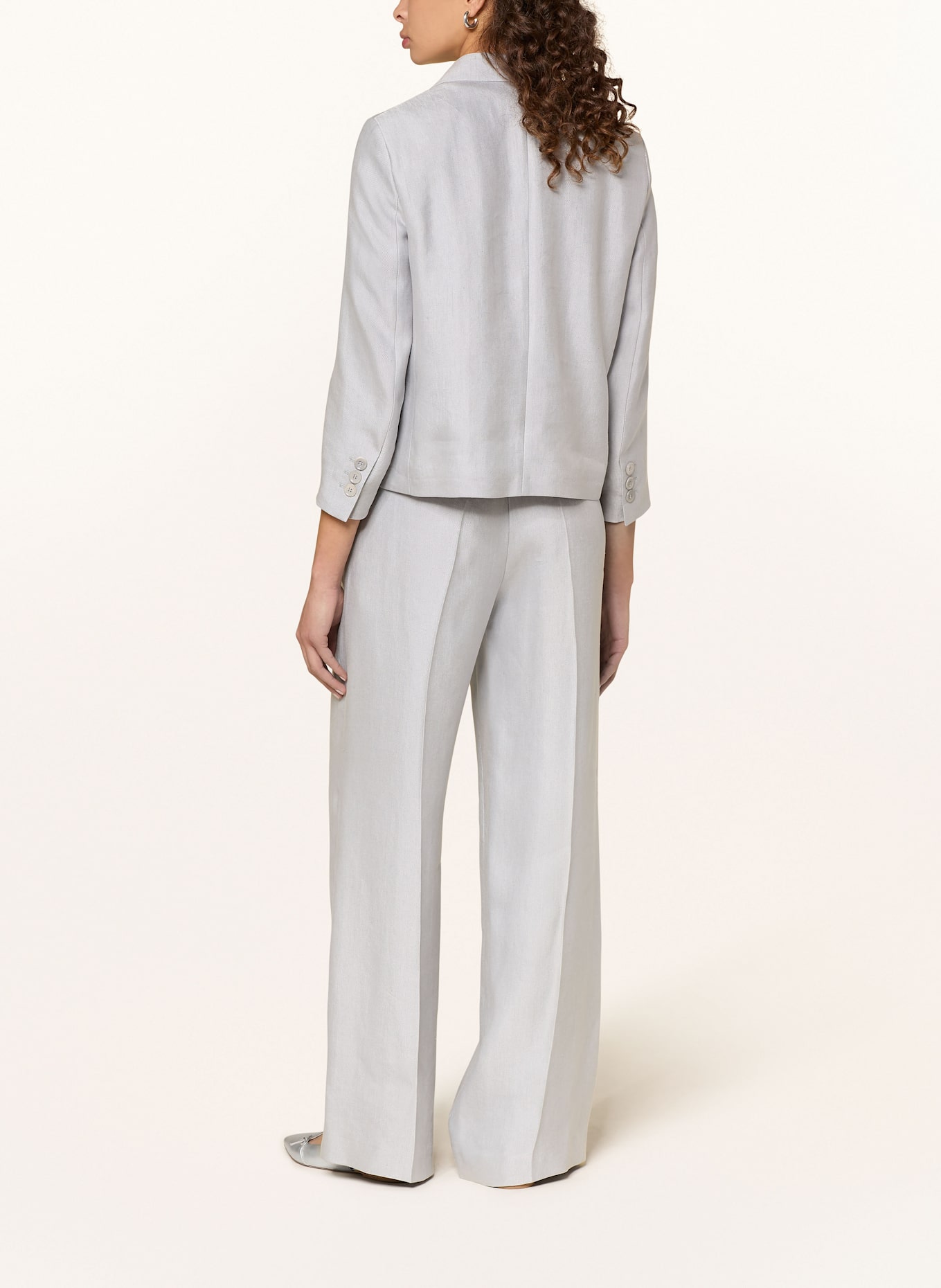 LUISA CERANO Blazer mit Leinen: HELLGRAU