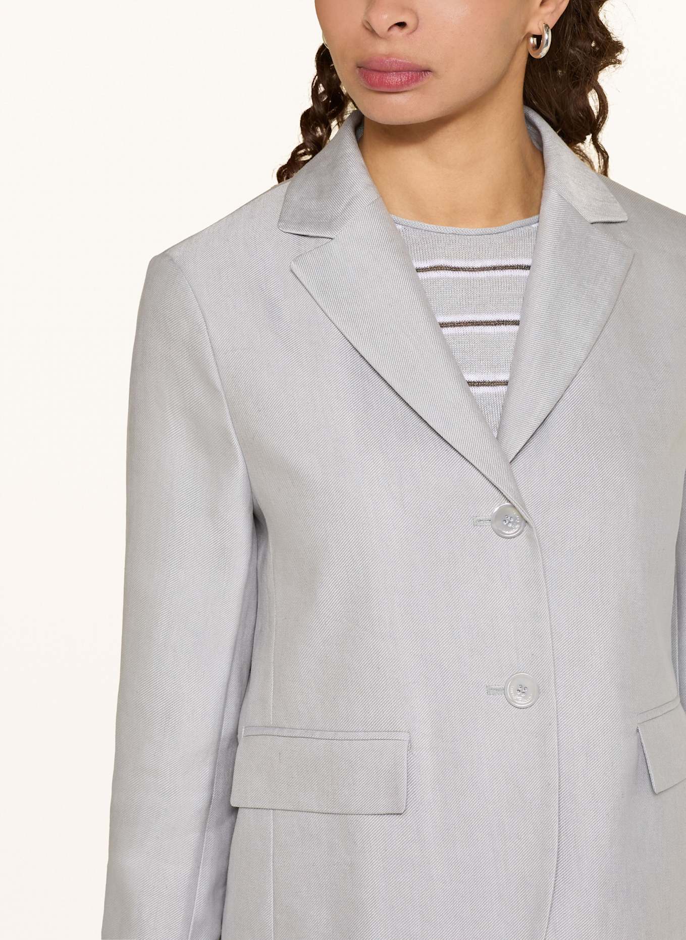 LUISA CERANO Blazer mit Leinen: HELLGRAU