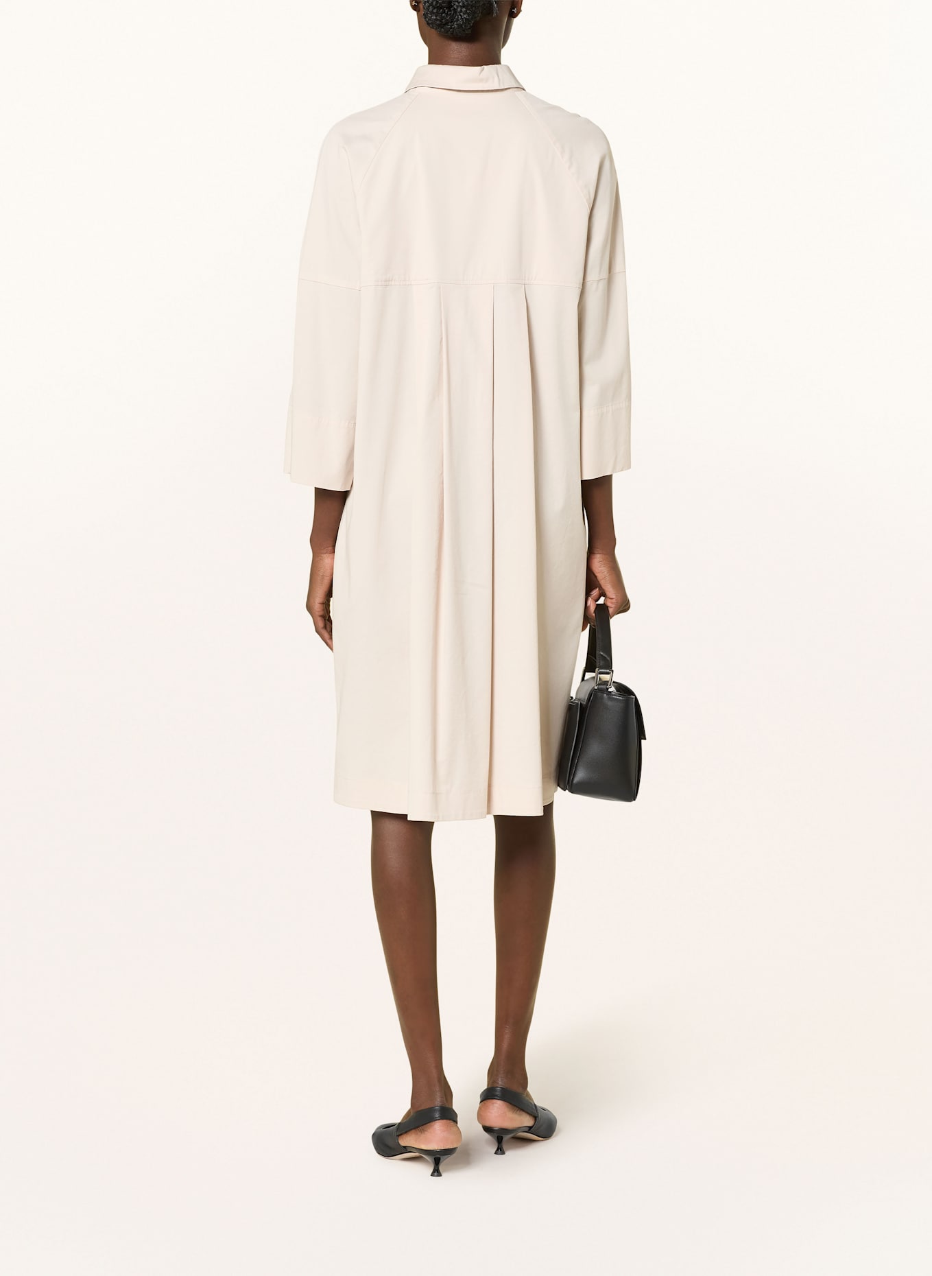 MARC CAIN Shirt dress with 3/4 sleeves: CREAM