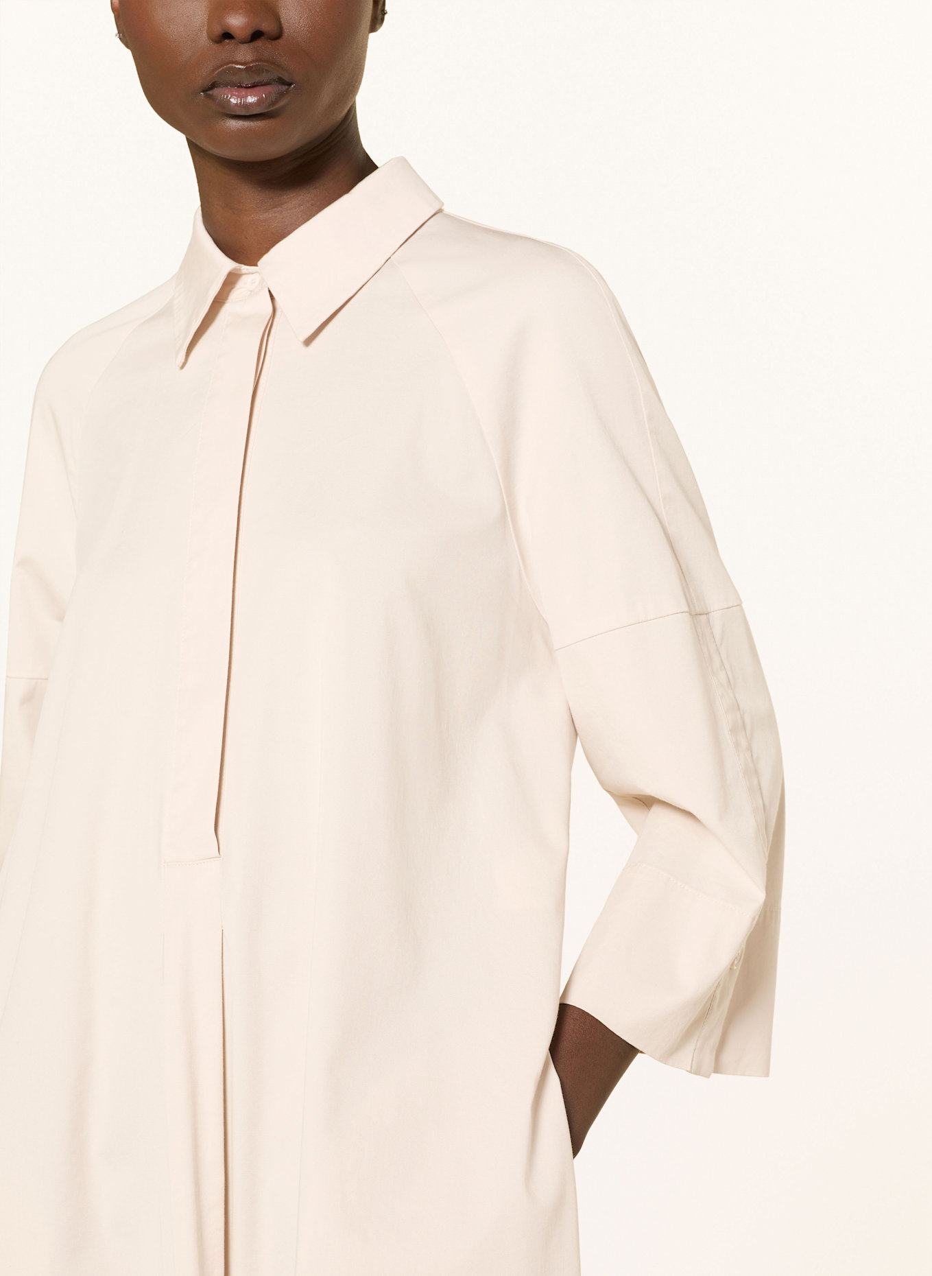 MARC CAIN Shirt dress with 3/4 sleeves: CREAM