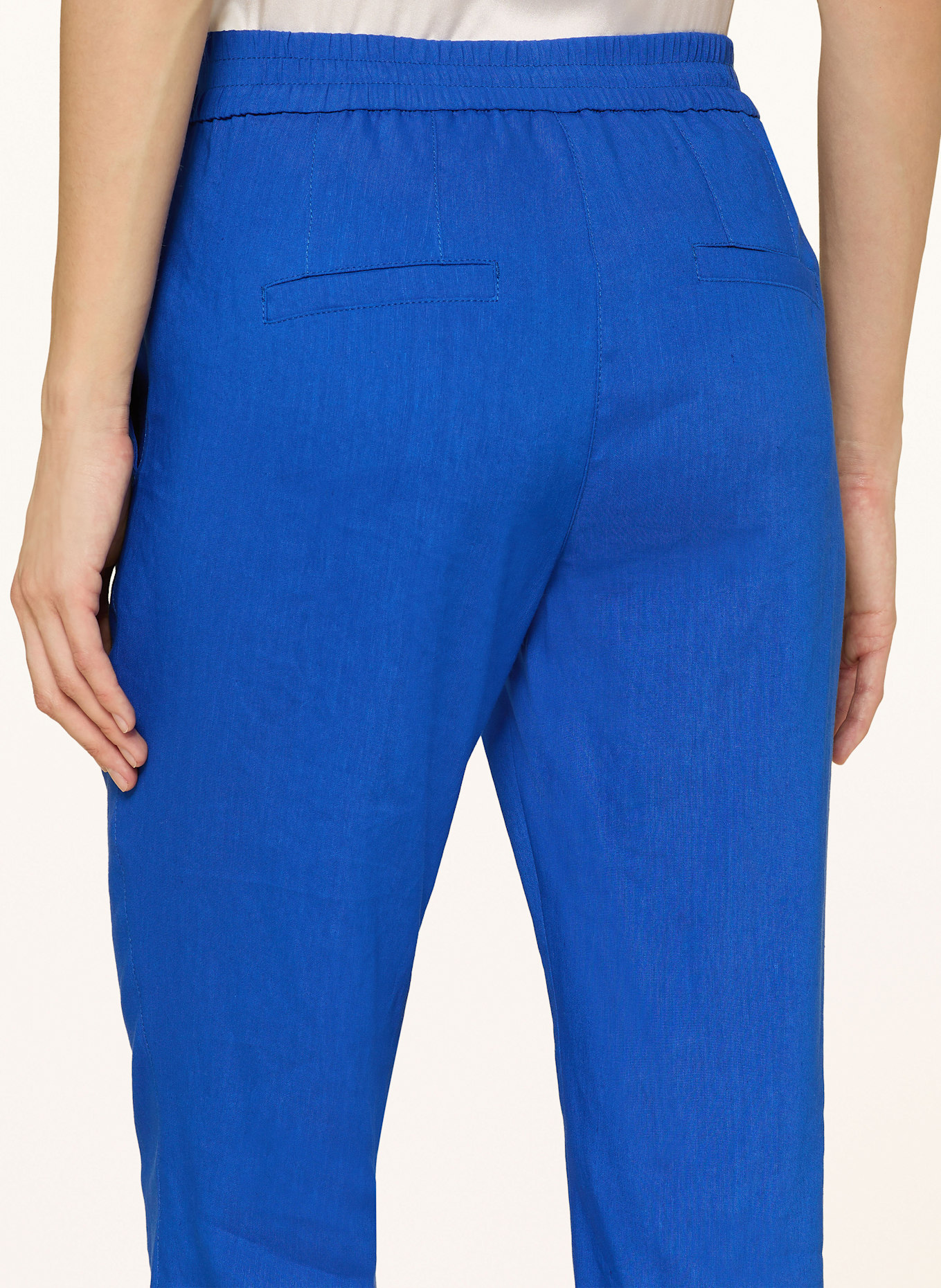 MARC CAIN RHODOS trousers with linen: 366 gentian