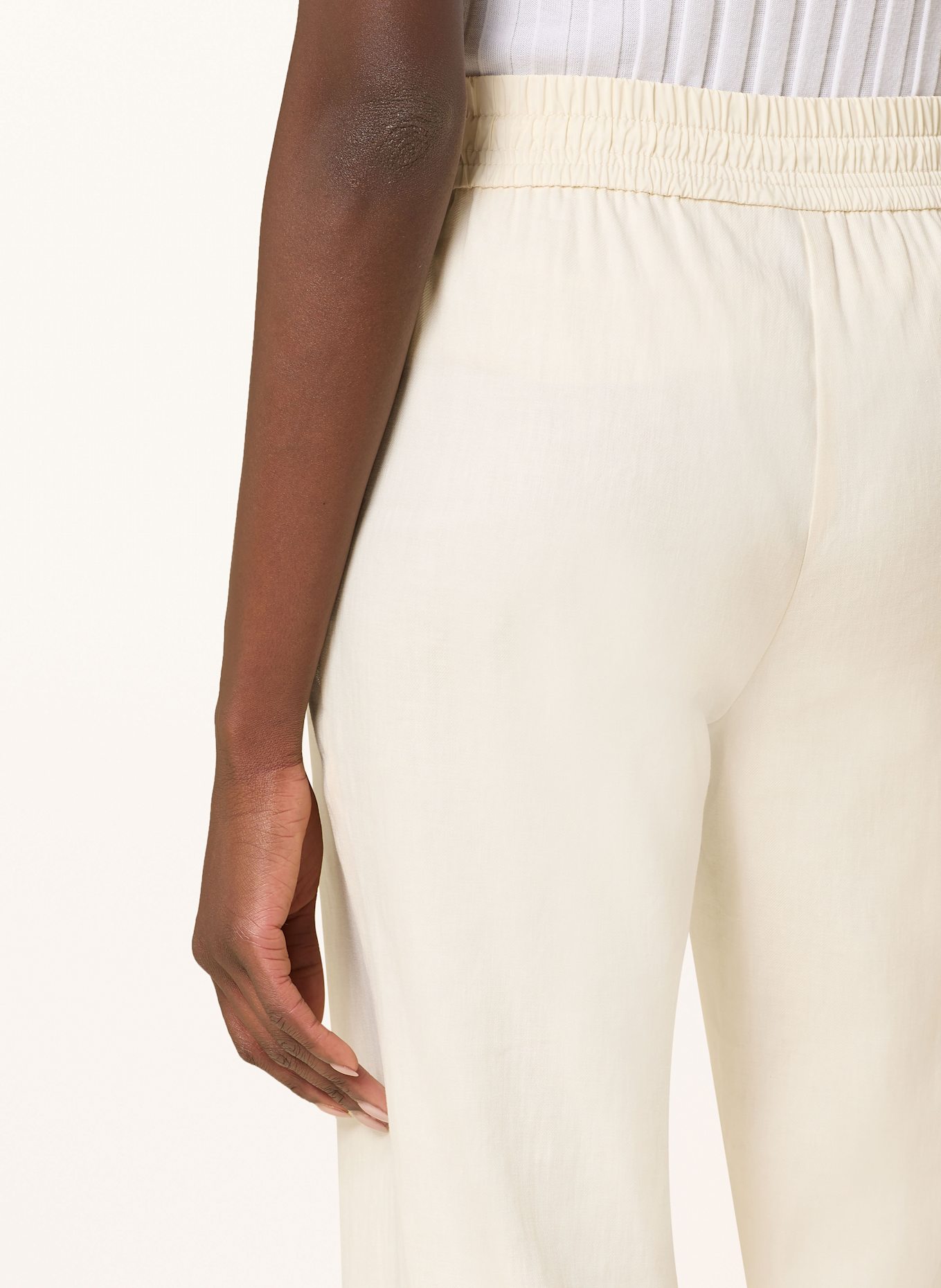 MARC CAIN Marlenehose WASHINGTON mit Leinen: 113 powder cream