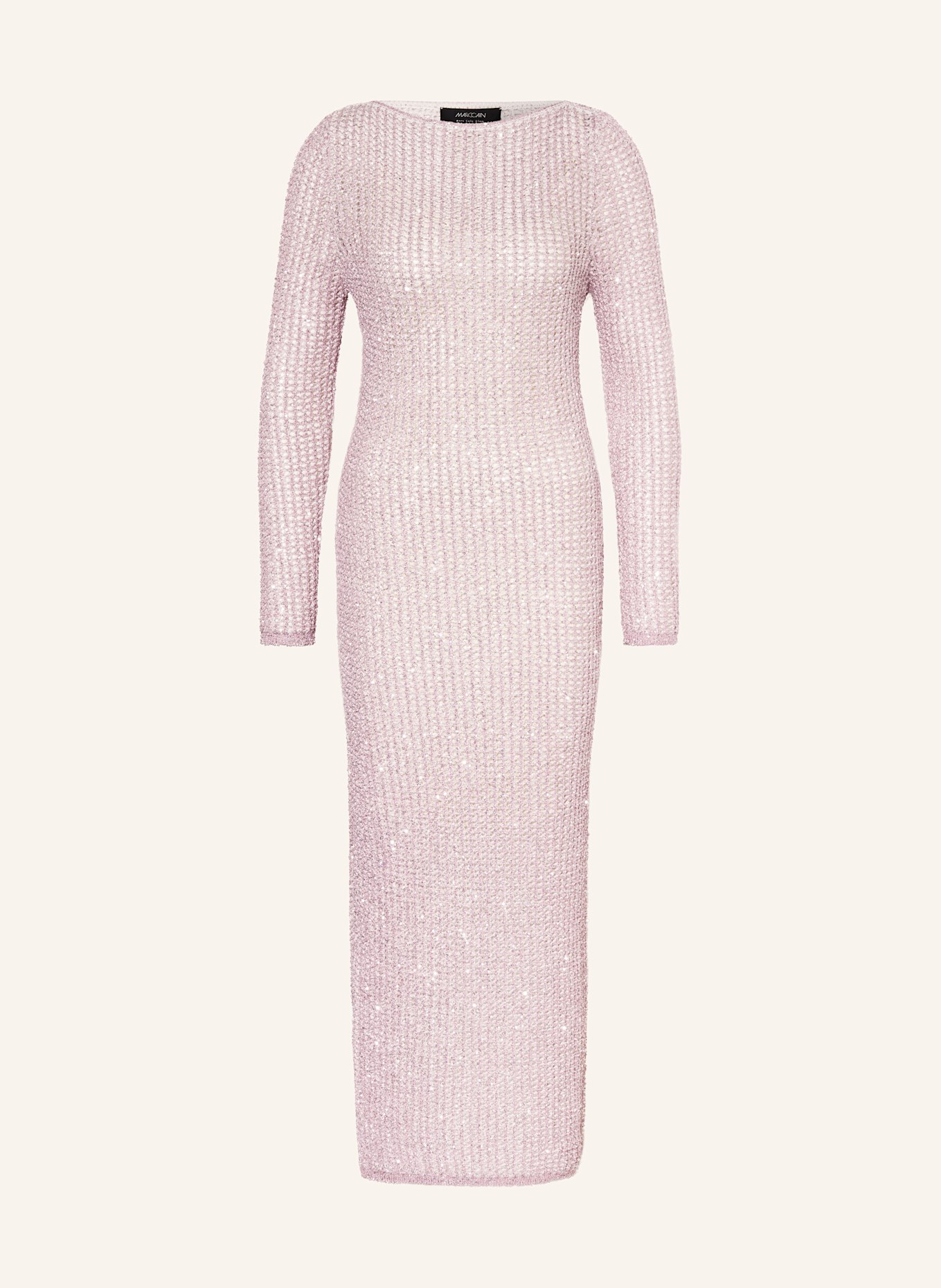 MARC CAIN Strickkleid mit Pailletten: ROSÉ