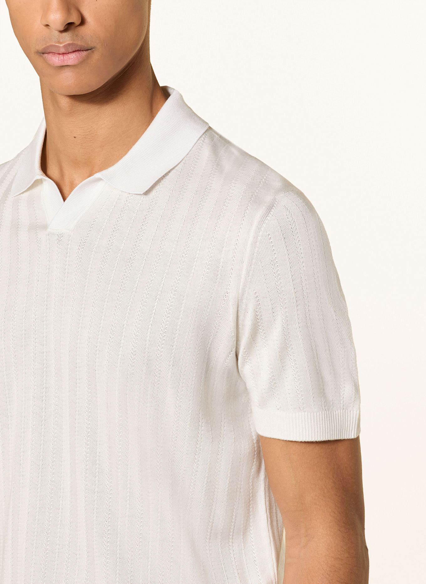 JOOP! Strick-Poloshirt KALO: WEISS