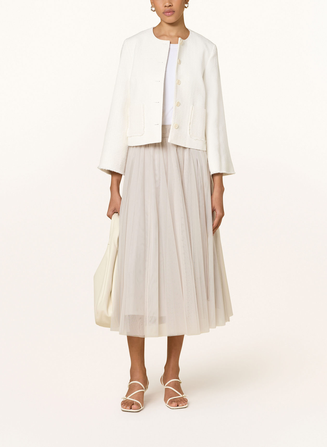 JOOP! Bouclé jacket JOVANNA: WHITE