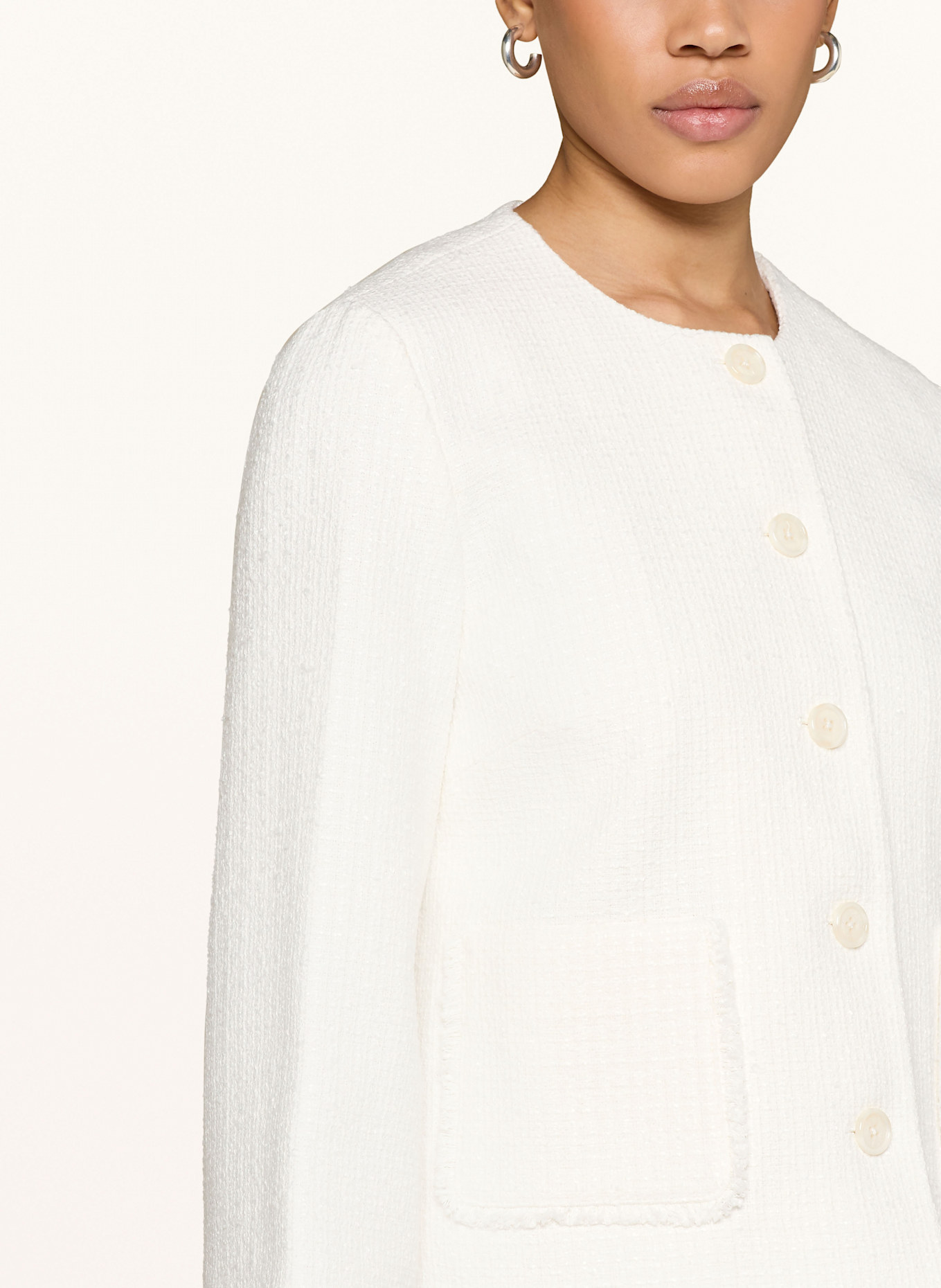 JOOP! Bouclé jacket JOVANNA: WHITE