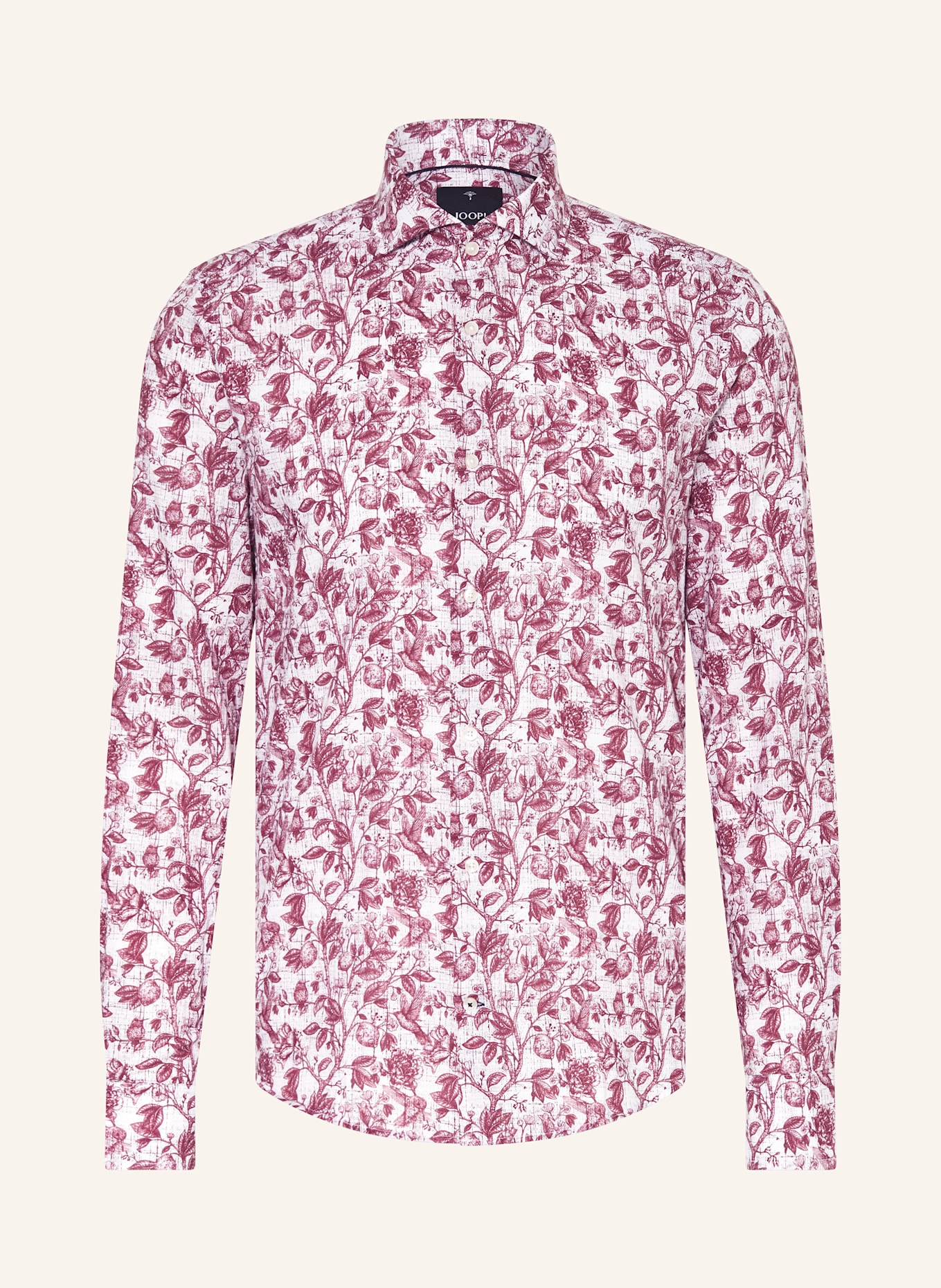 JOOP! Hemd PAI Slim Fit: DUNKELROT/ WEISS
