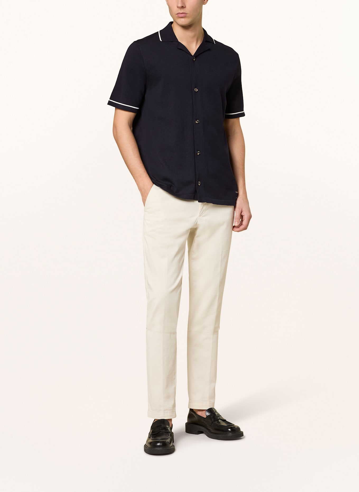 JOOP! Strickhemd KAMORO Regular Fit: DUNKELBLAU