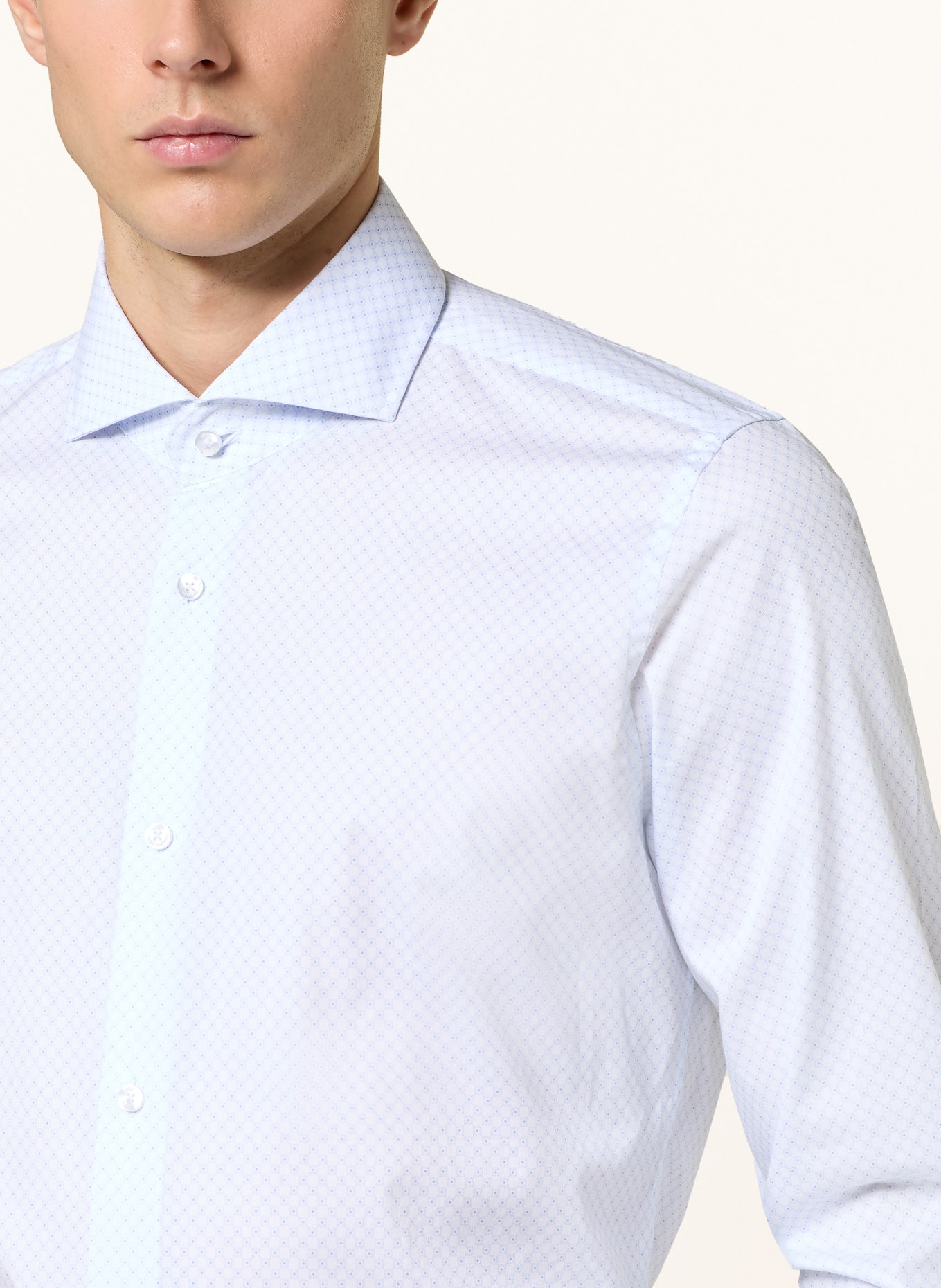 JOOP! PARES slim fit shirt: LIGHT BLUE / WHITE