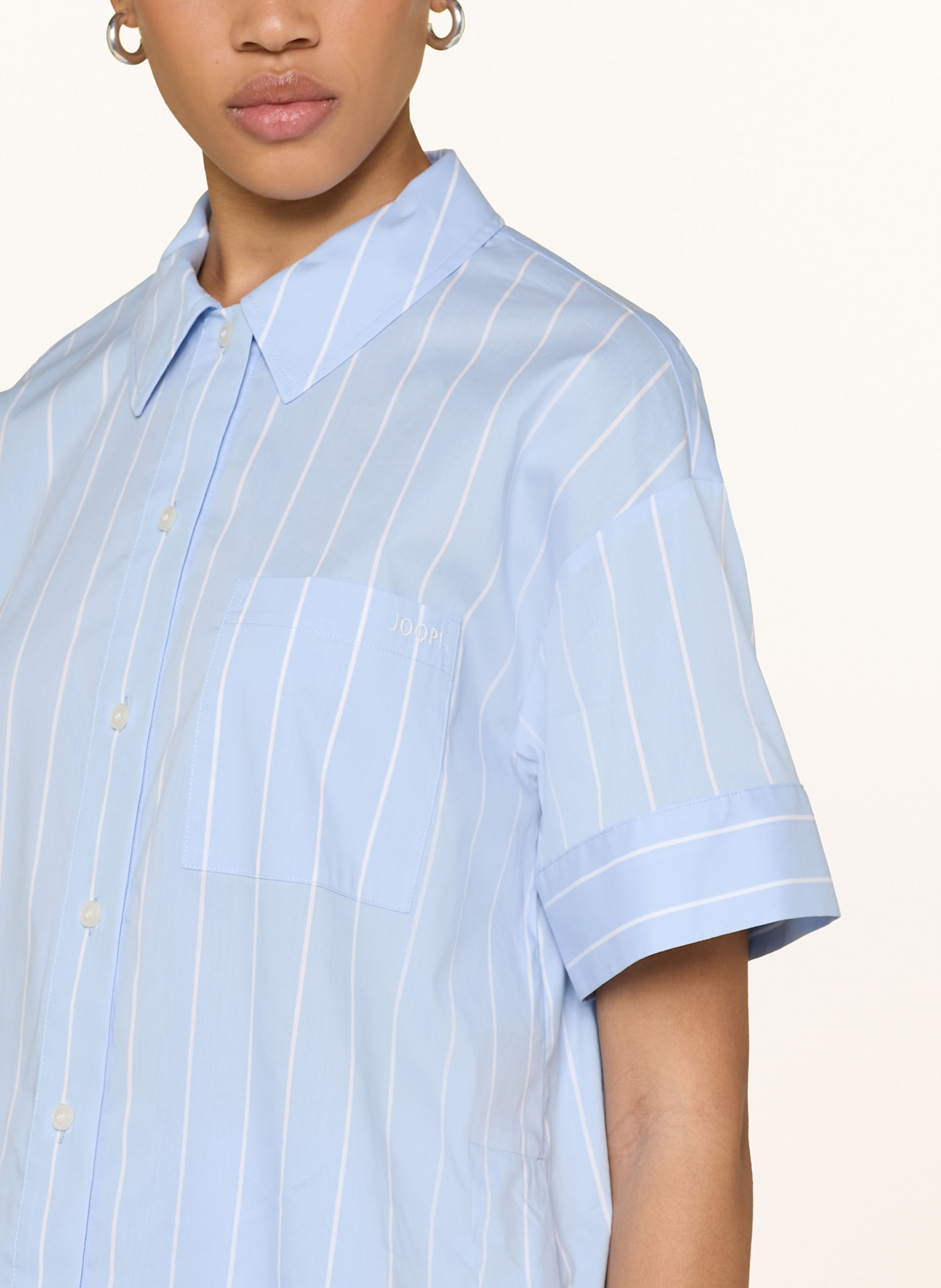 JOOP! Hemdbluse BEATRICE: HELLBLAU/ WEISS