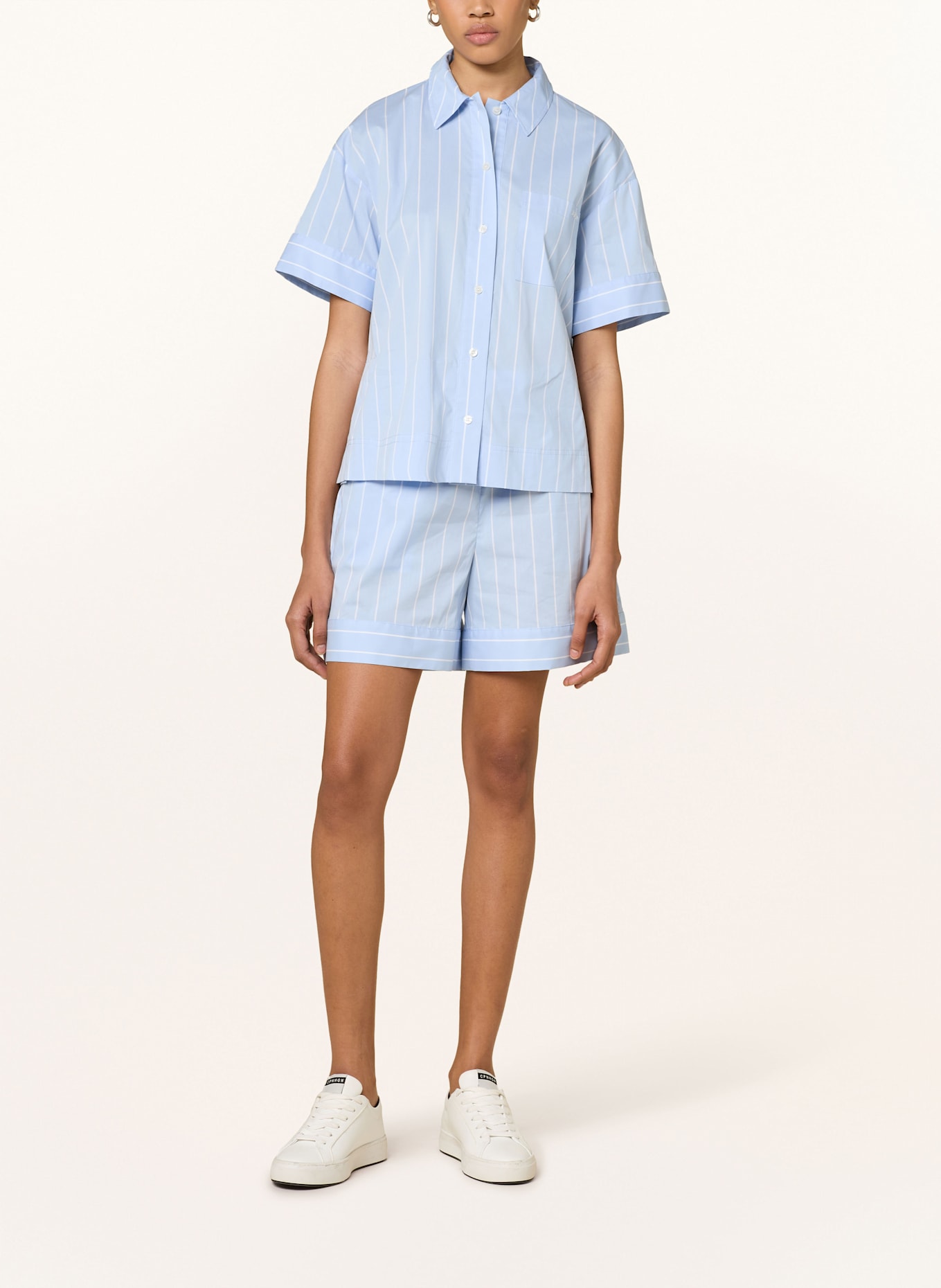 JOOP! Hemdbluse BEATRICE: HELLBLAU/ WEISS