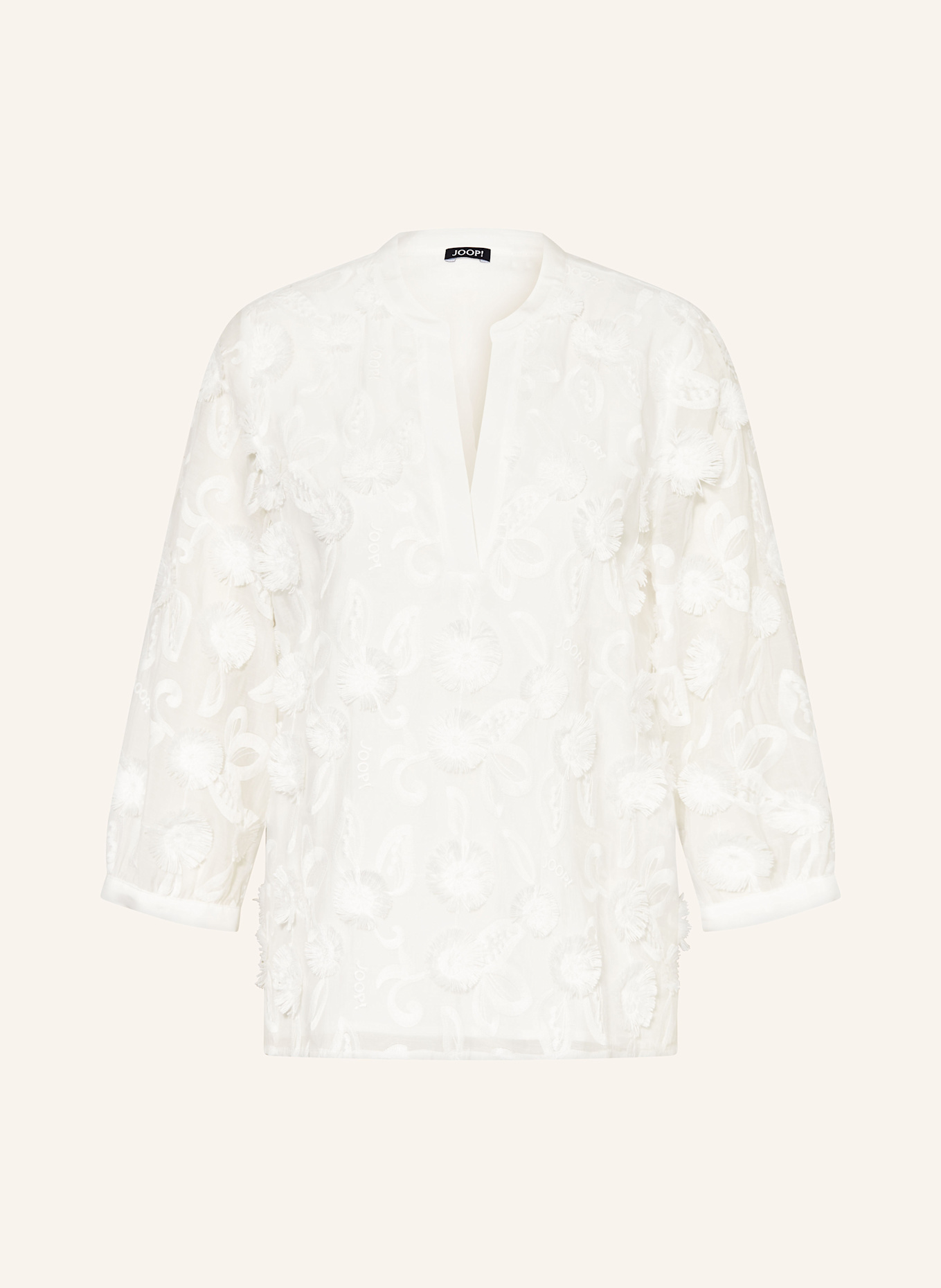 JOOP! BELLE shirt blouse with 3/4 sleeves: BEIGE