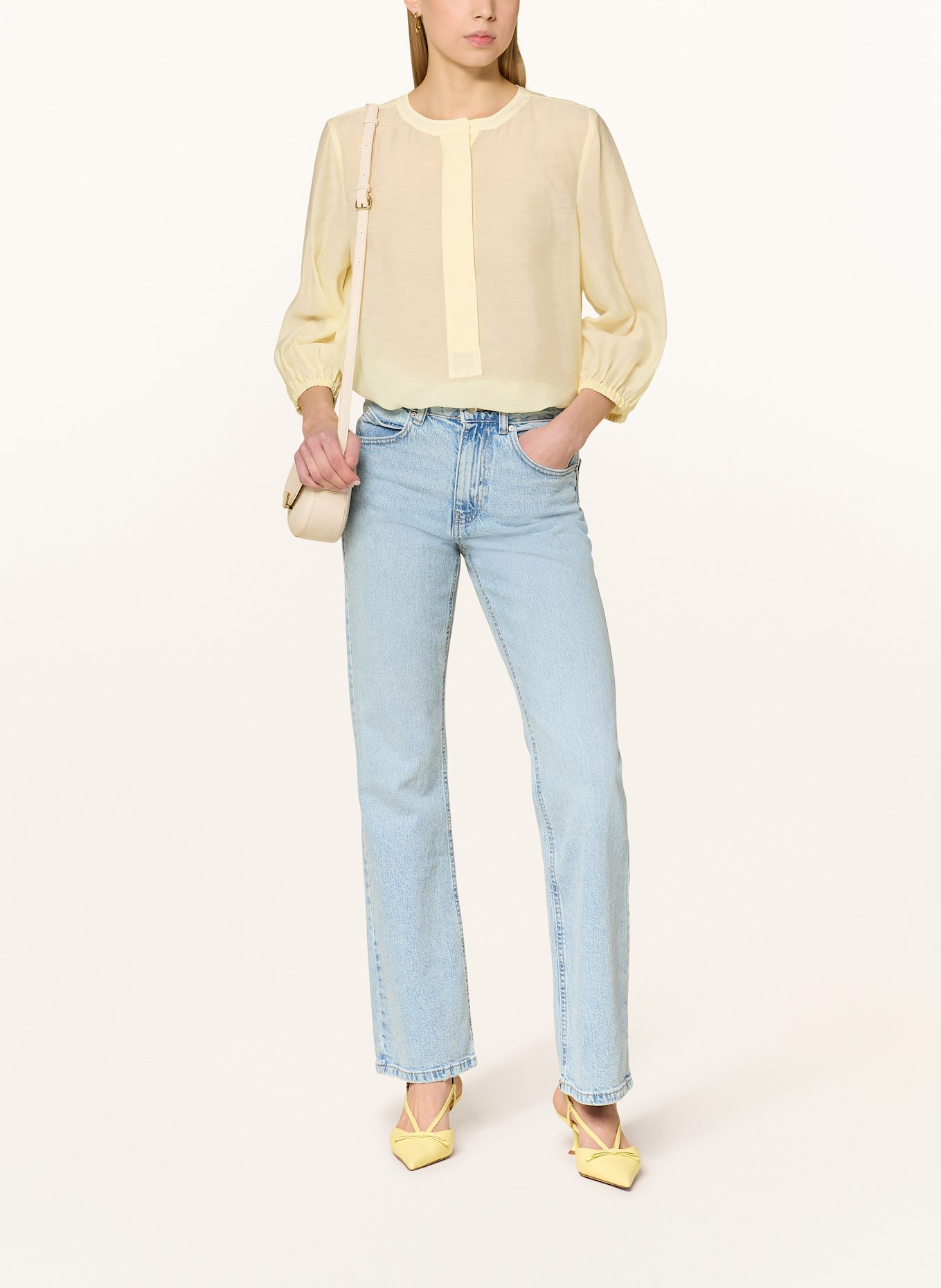 JOOP! Bluse BETSY mit 3/4-Arm: HELLGELB