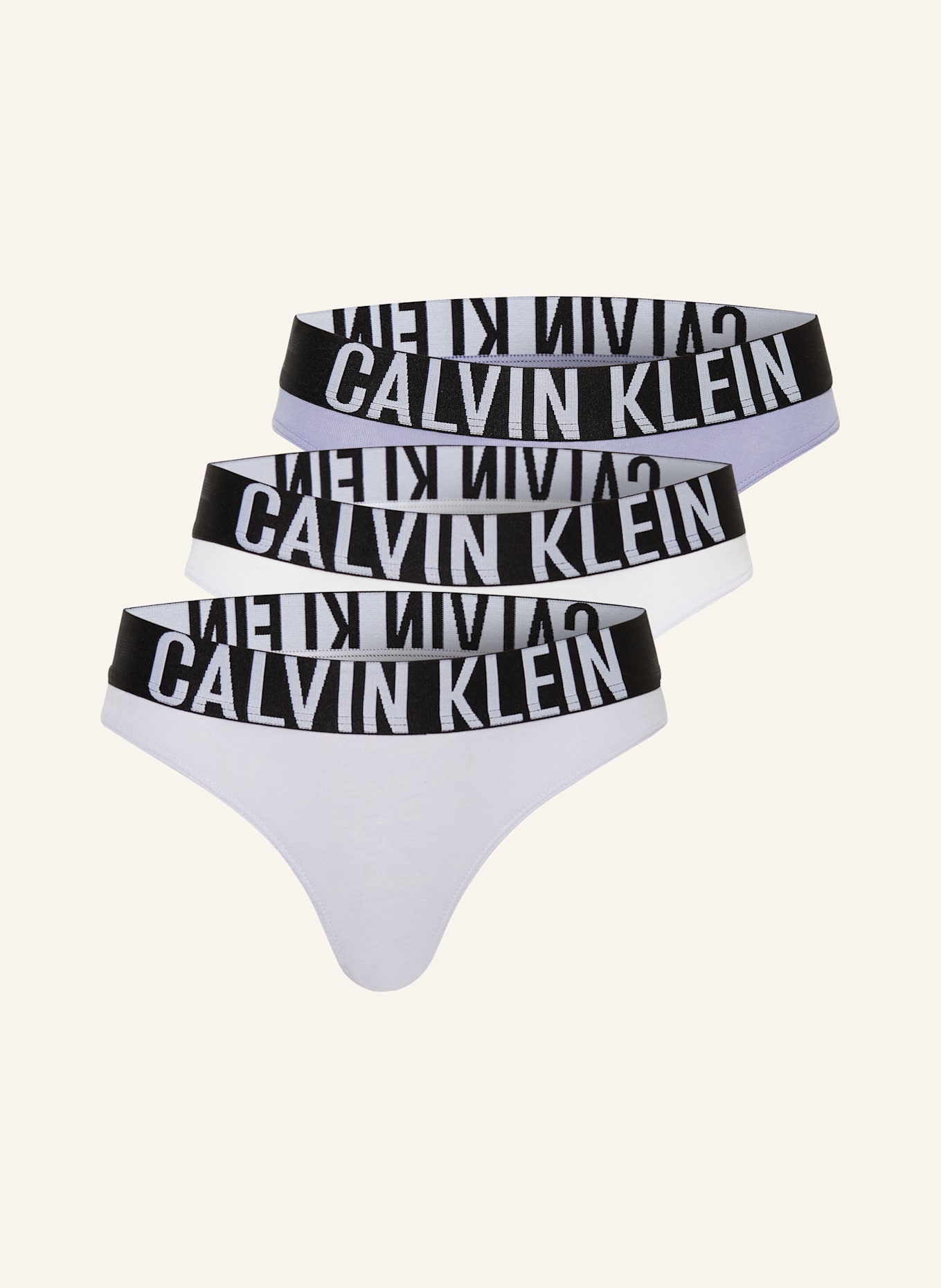 Calvin Klein Slipové kalhotky, 3 kusy v balení: SVĚTLE FIALOVÁ / BÍLÁ / FIALOVÁ