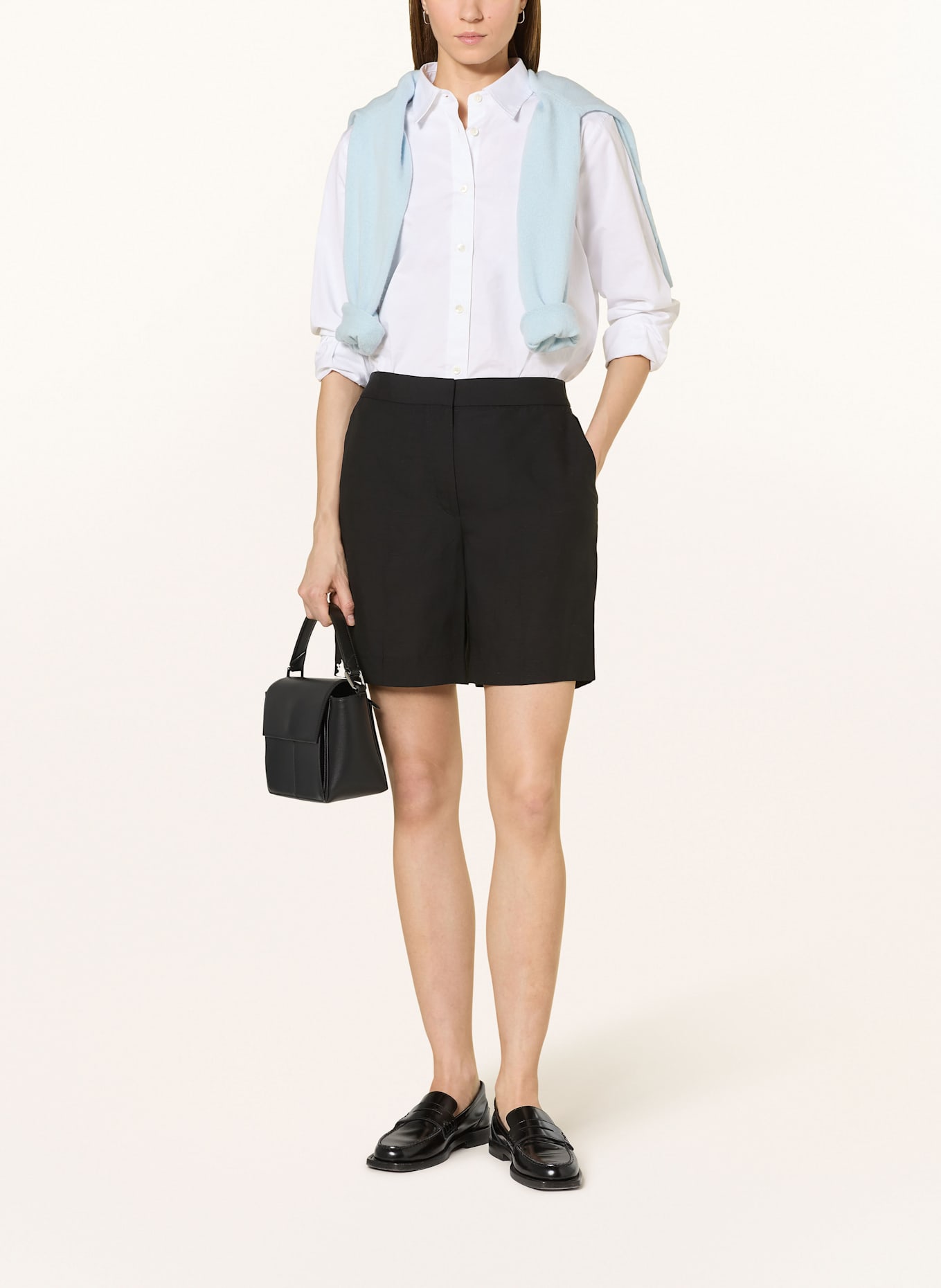 Calvin Klein Shorts mit Leinen: SCHWARZ