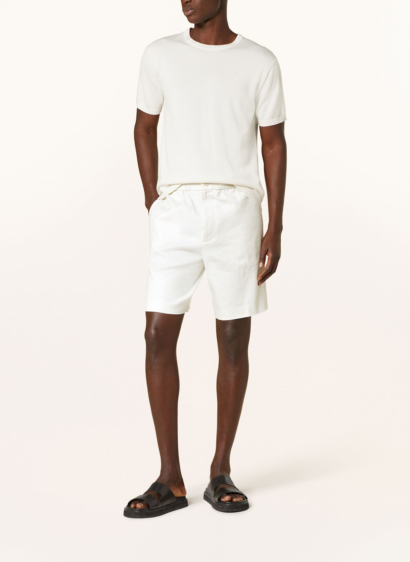 Calvin Klein Shorts mit Leinen: CREME