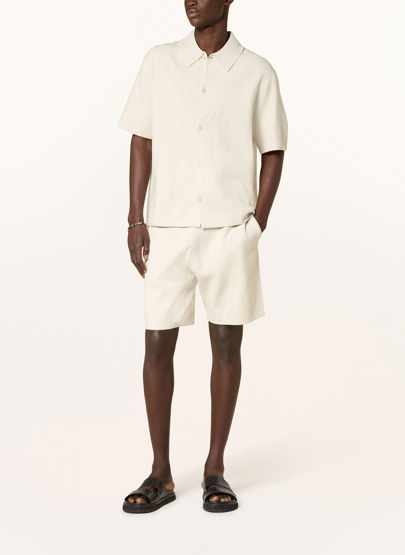 Calvin Klein Strickhemd Comfort Fit, Farbe: CREME (Bild 2)