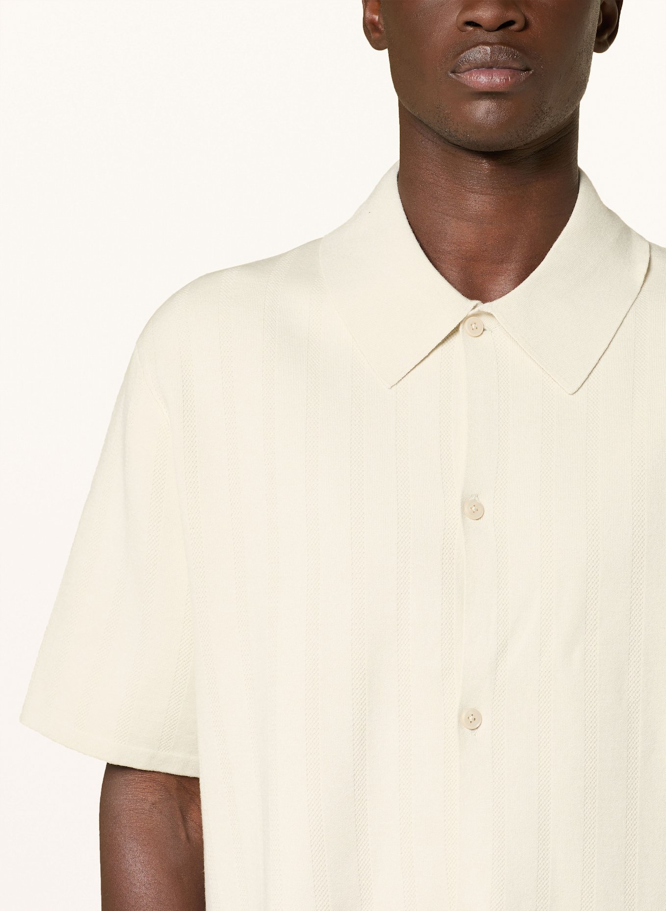 Calvin Klein Strickhemd Comfort Fit, Farbe: CREME (Bild 4)