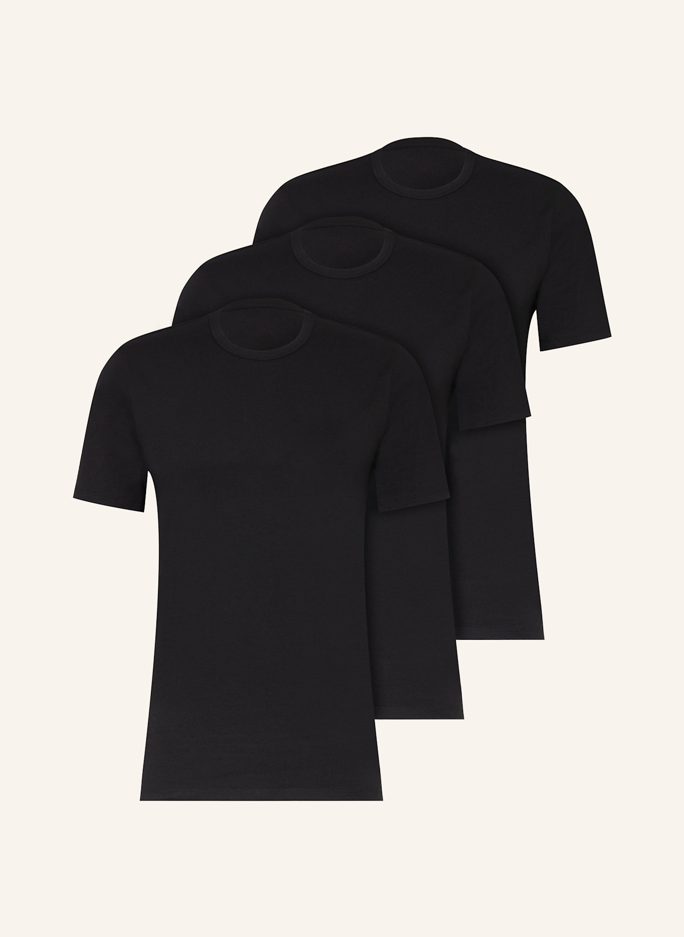 Calvin Klein 3er-Pack T-Shirts COTTON STRETCH BLEND, Farbe: SCHWARZ (Bild 1)