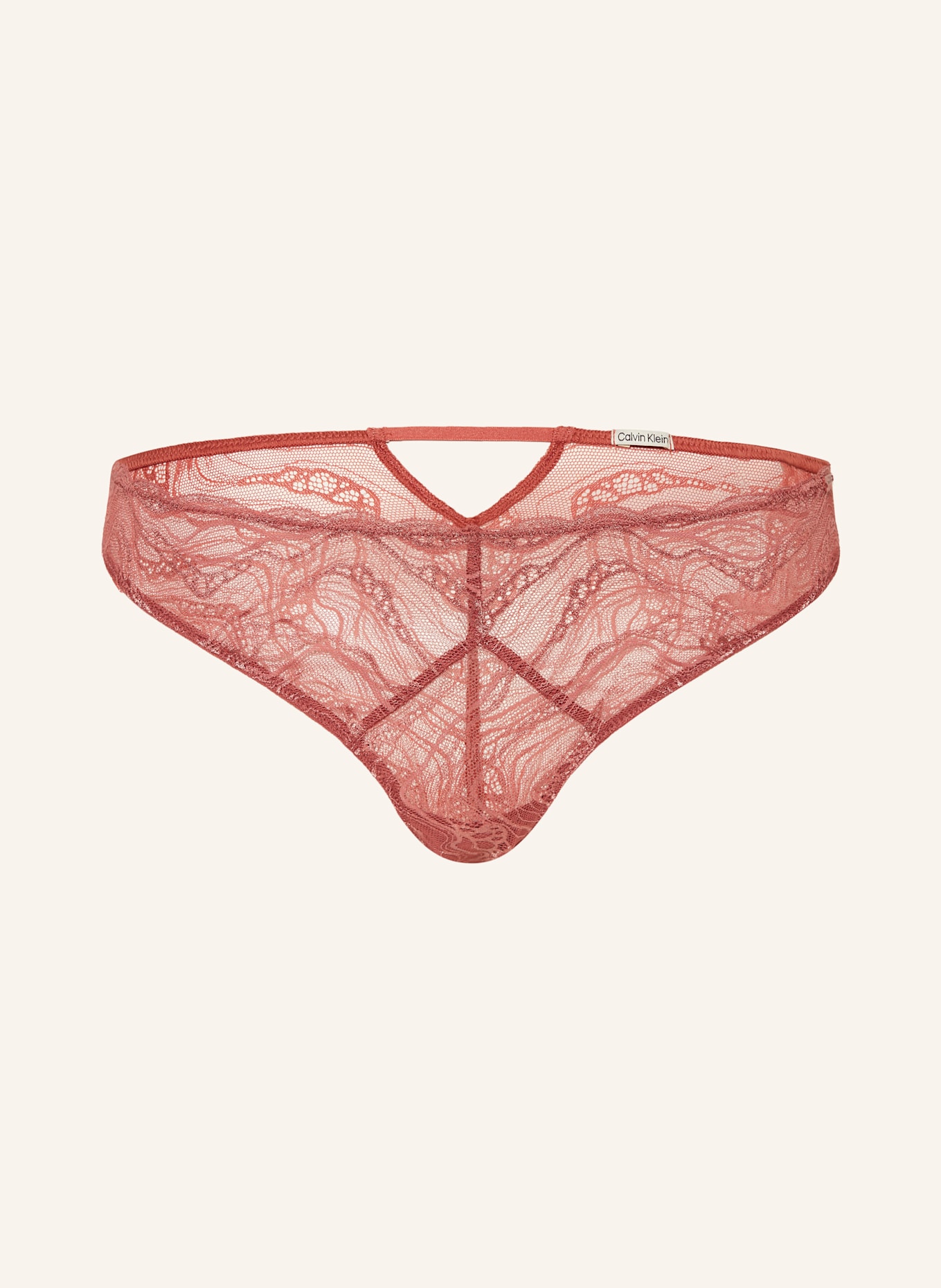 Calvin Klein Kalhotky SENSUAL STRETCH LACE: SVĚTLE ČERVENÁ