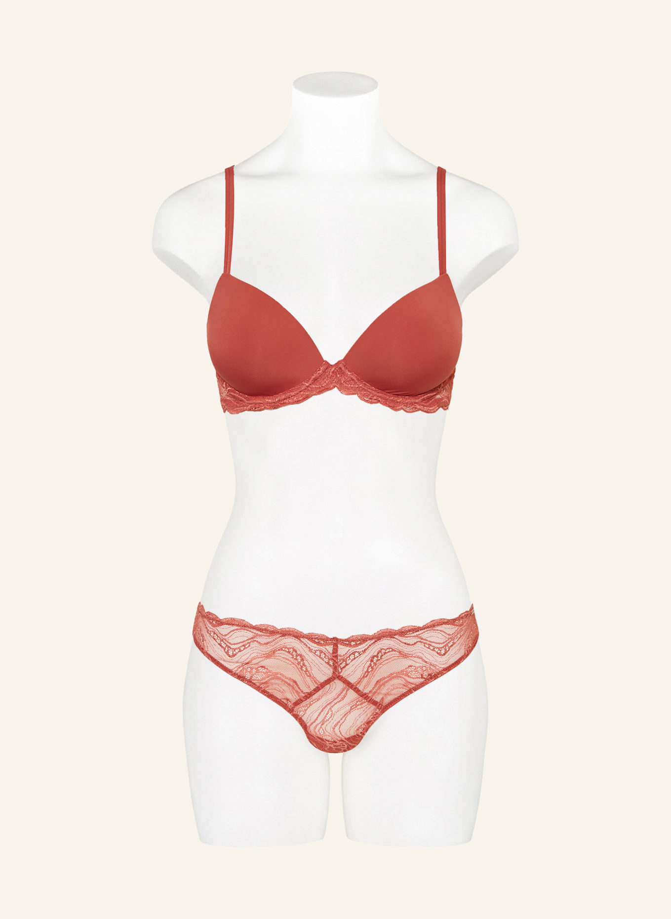 Calvin Klein Kalhotky SENSUAL STRETCH LACE: SVĚTLE ČERVENÁ