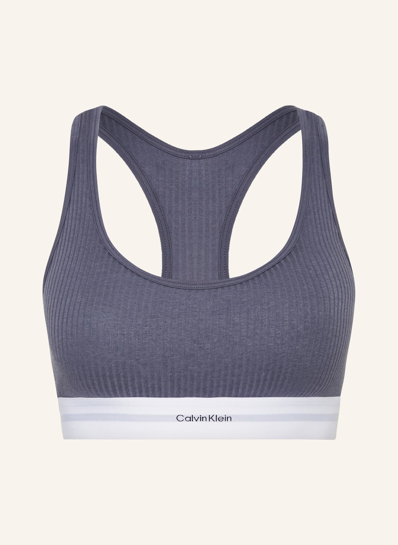 Calvin Klein Bustier COTTON MODAL STRETCH RIB: BLAUGRAU