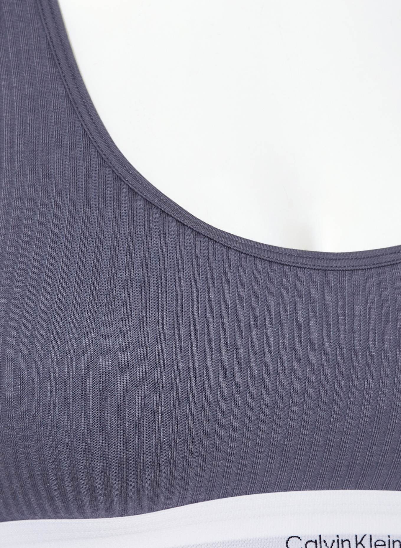 Calvin Klein Bustier COTTON MODAL STRETCH RIB: BLAUGRAU