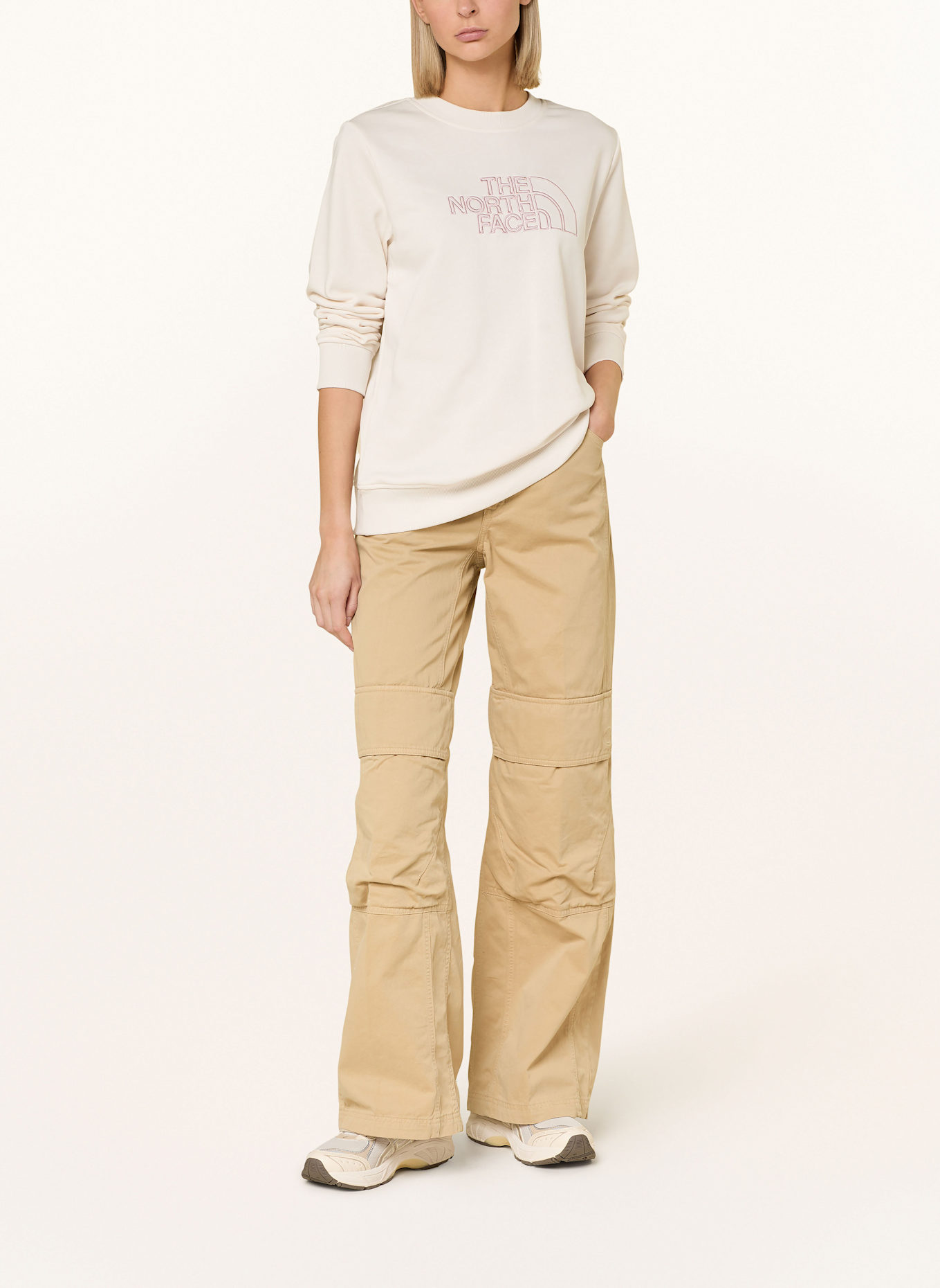 THE NORTH FACE Pullover DREW PEAK LIGHT: ECRU/ ROSÉ