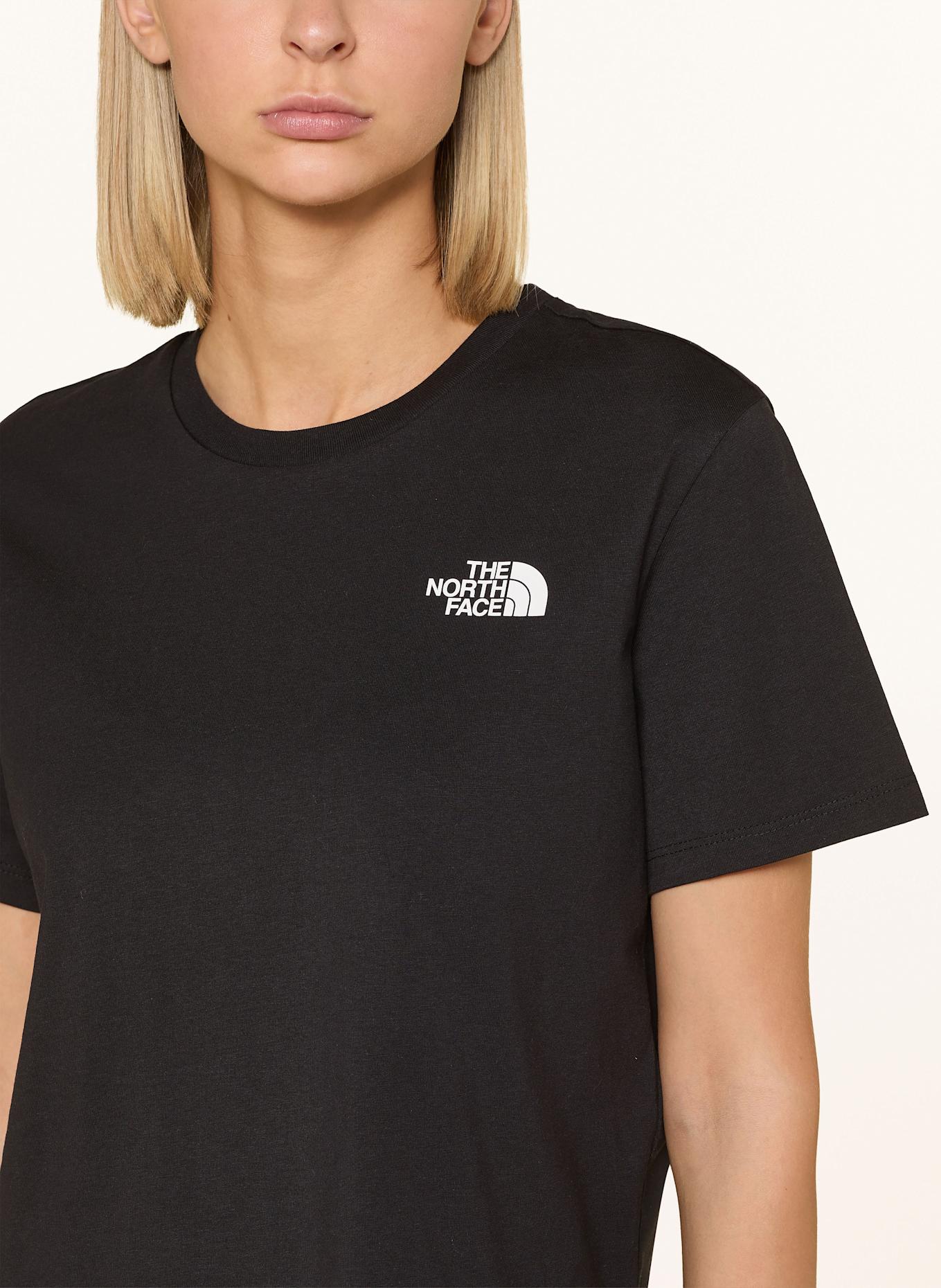 THE NORTH FACE T-Shirt SIMPLE DOME CROPPED: SCHWARZ/ WEISS