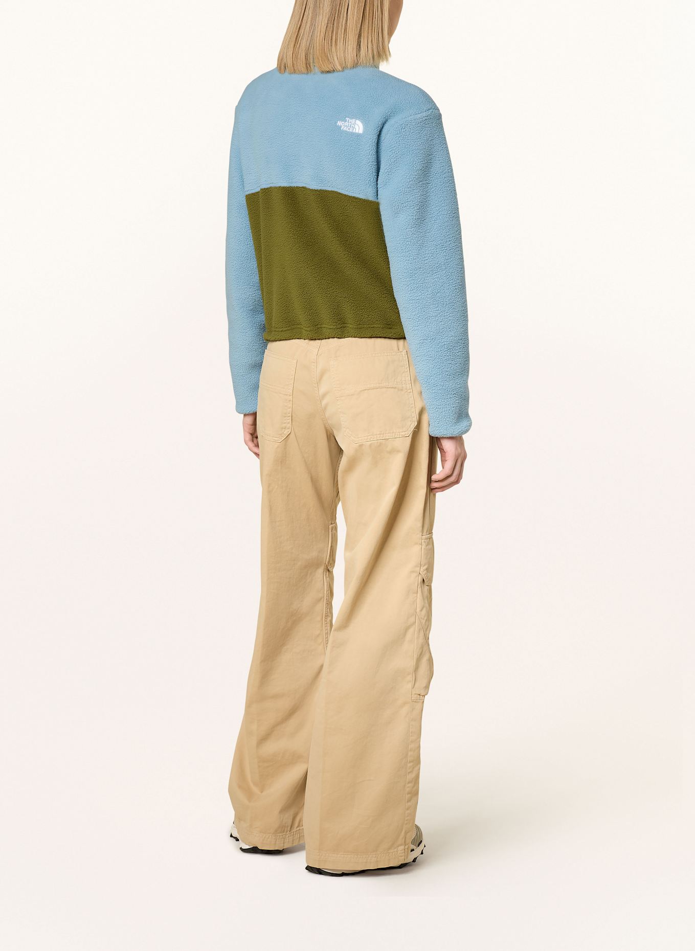 THE NORTH FACE Fleece-Troyer YUMIORI: OLIV/ HELLBLAU
