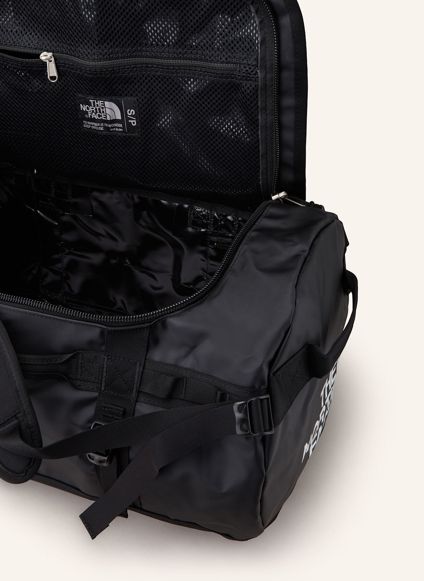 THE NORTH FACE Reisetasche BASE CAMP SMALL 50 l: SCHWARZ/ GRAU