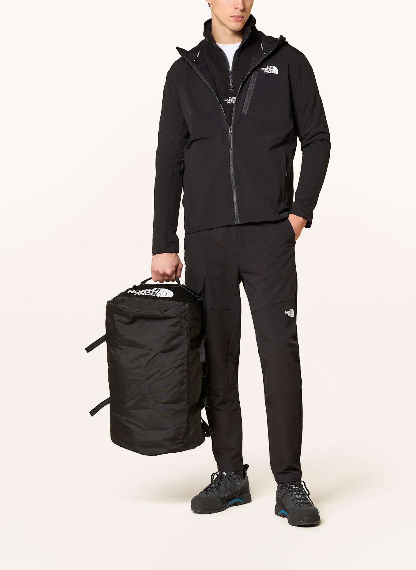 THE NORTH FACE Reisetasche BASE CAMP SMALL 50 l: SCHWARZ/ GRAU