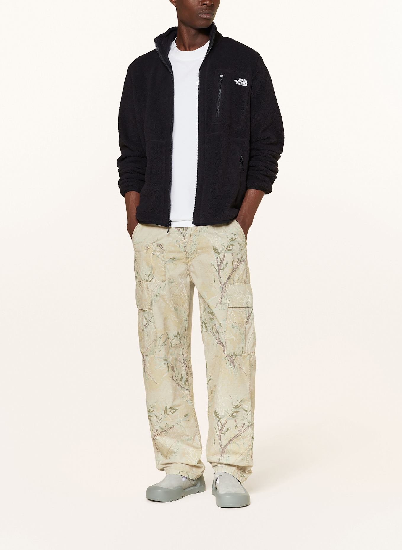 THE NORTH FACE YUMIORI fleece printed jacket: BLACK