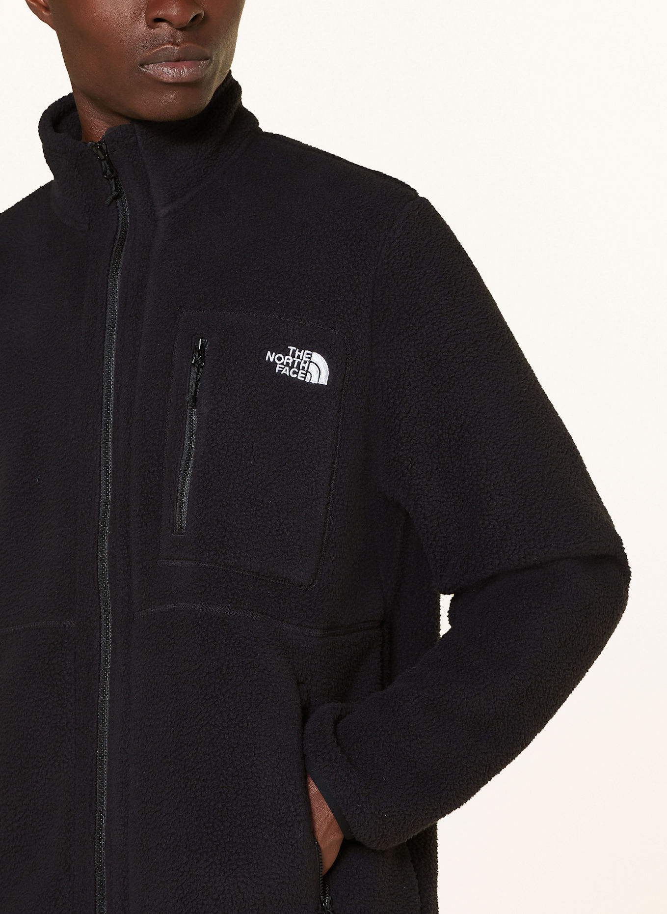 THE NORTH FACE YUMIORI fleece printed jacket: BLACK