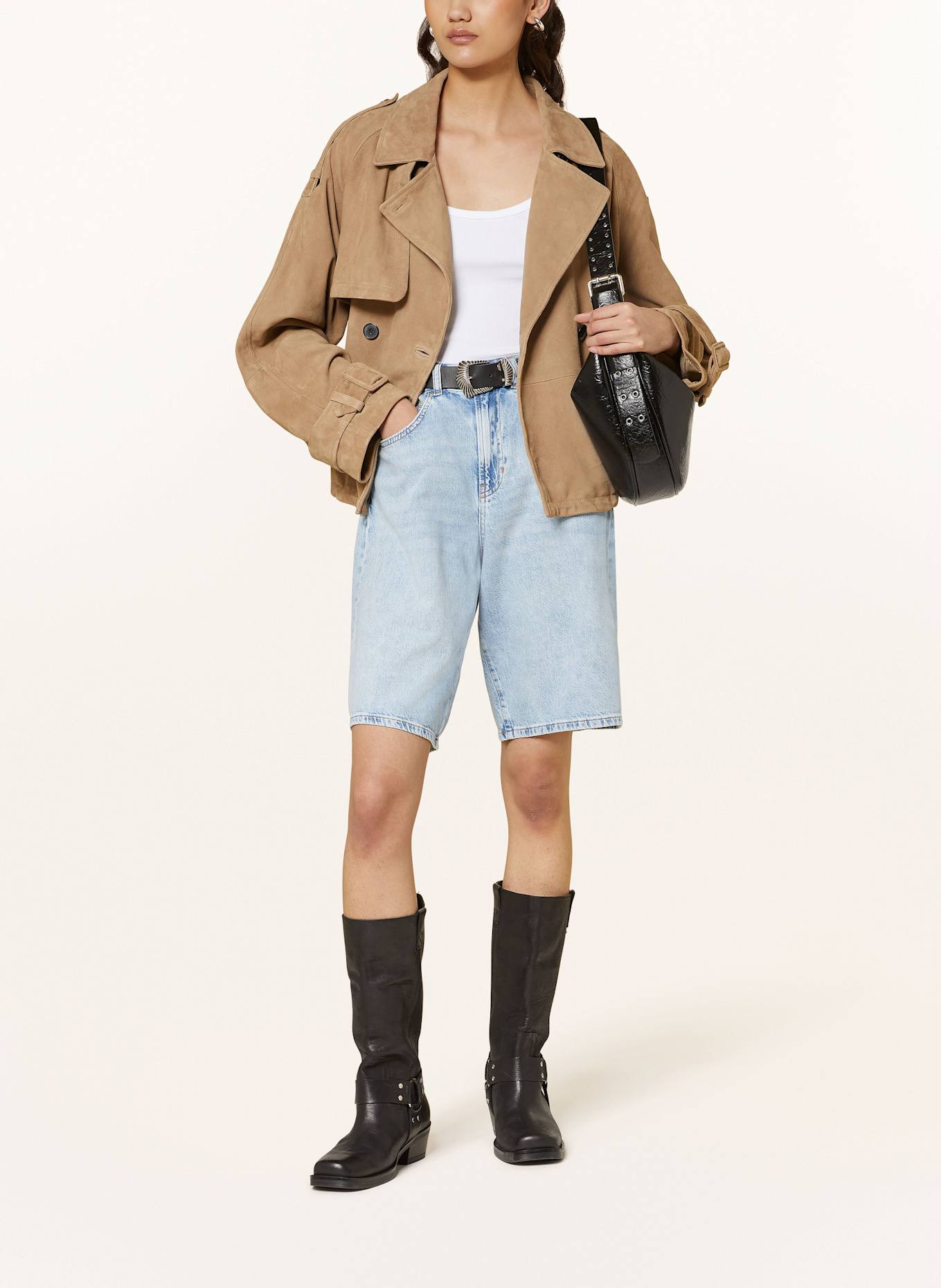 AG Jeans TALIA denim Bermuda shorts: TIMP TIMPLE