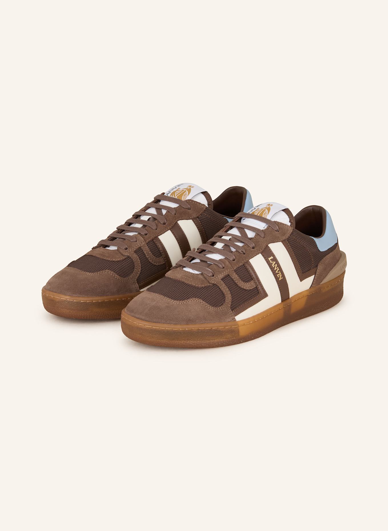 LANVIN Sneakers CLAY: DARK BROWN / WHITE