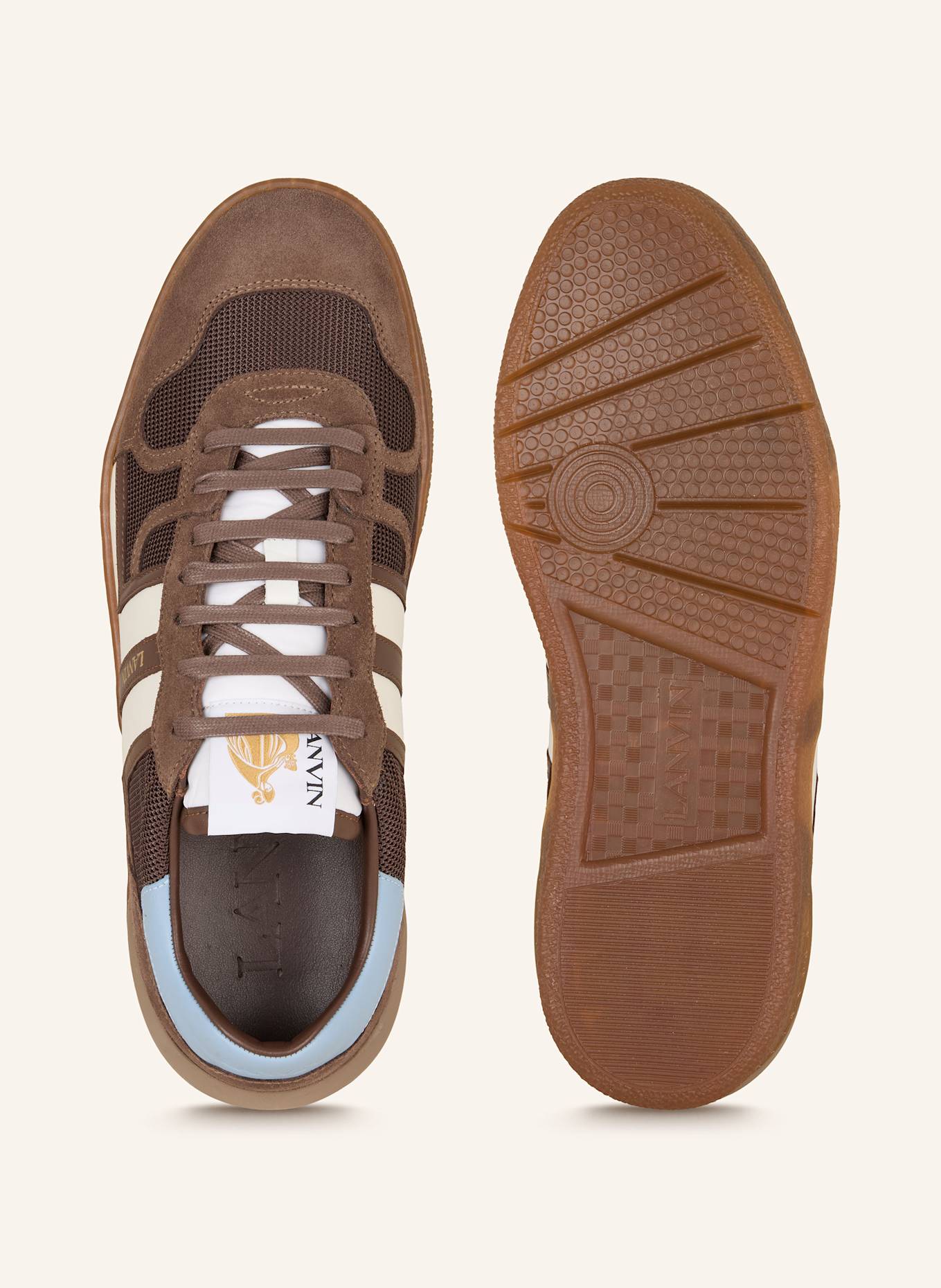 LANVIN Sneakers CLAY: DARK BROWN / WHITE