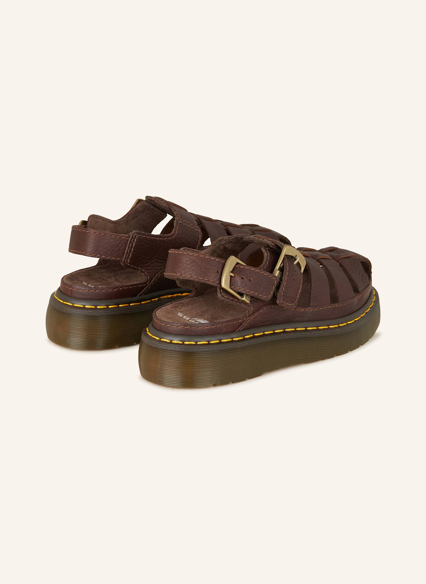Dr. Martens Platform sandals WRENLIE: Dark Brown Grizzly