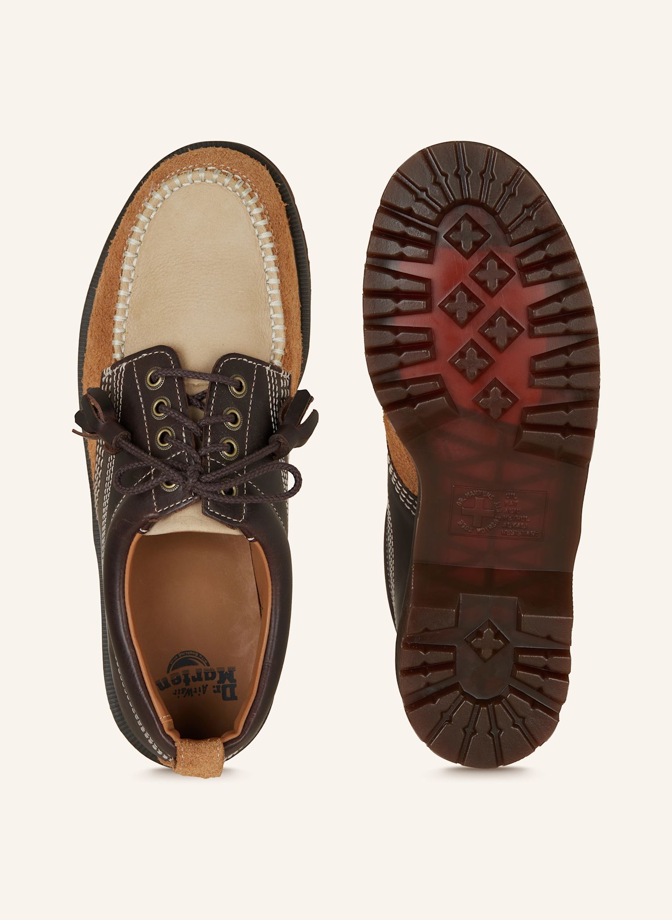 Dr. Martens Buty sznurowane LOWELL kolor jasnobrązowy