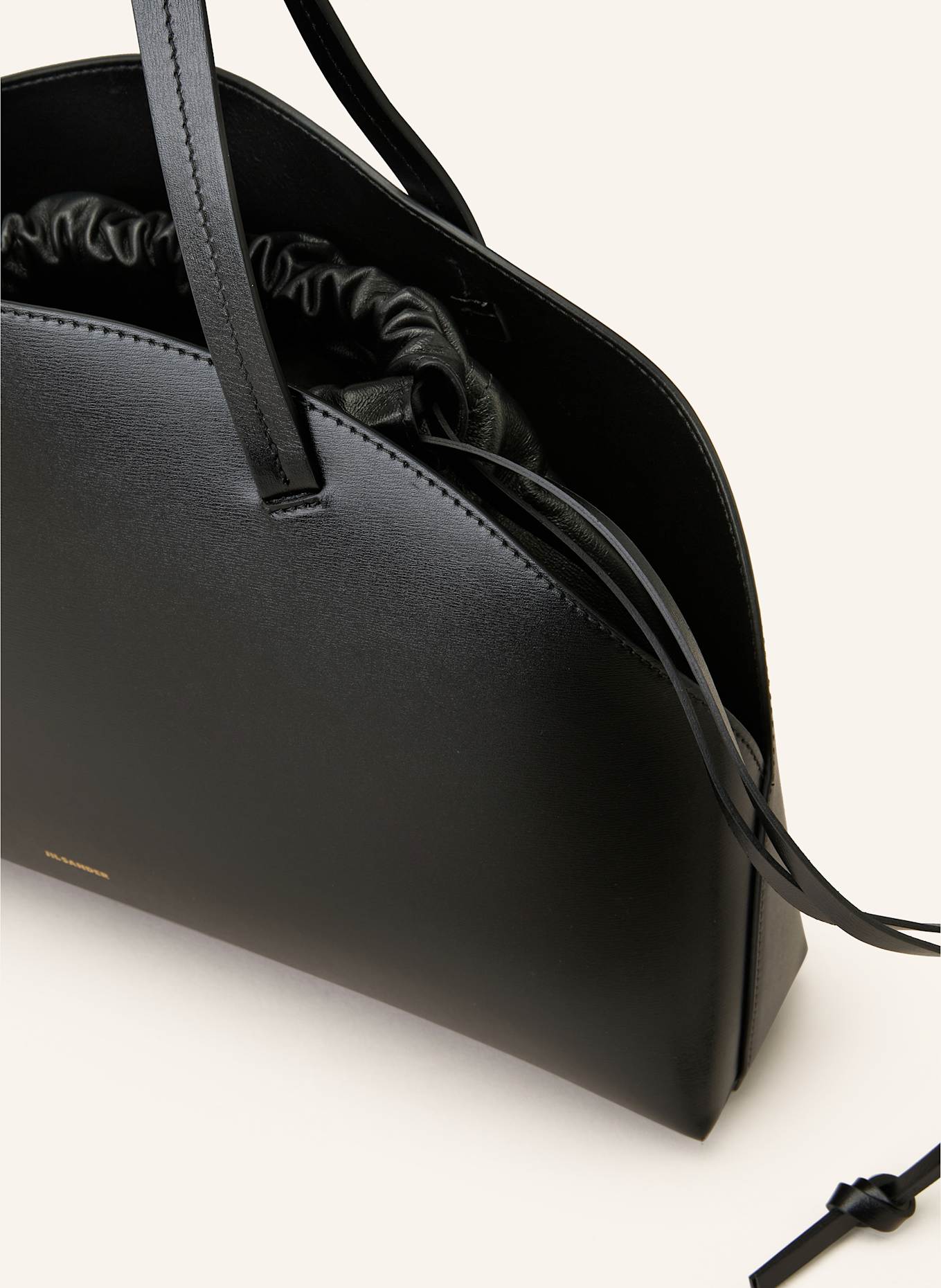 JIL SANDER Schultertasche CURVE MEDIUM: SCHWARZ