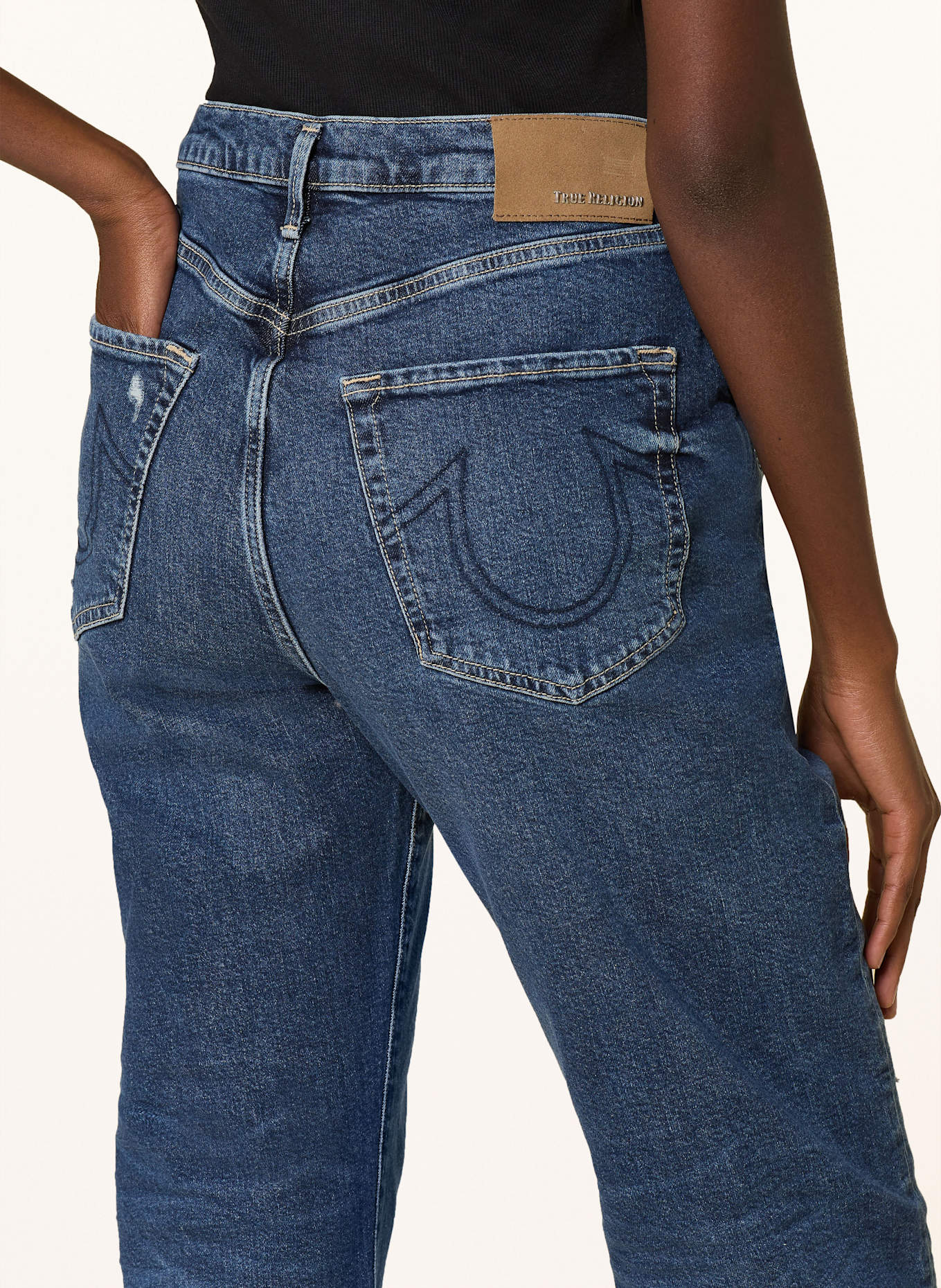 TRUE RELIGION Jeansy 7/8 HOPE: 4646 MID BLUE