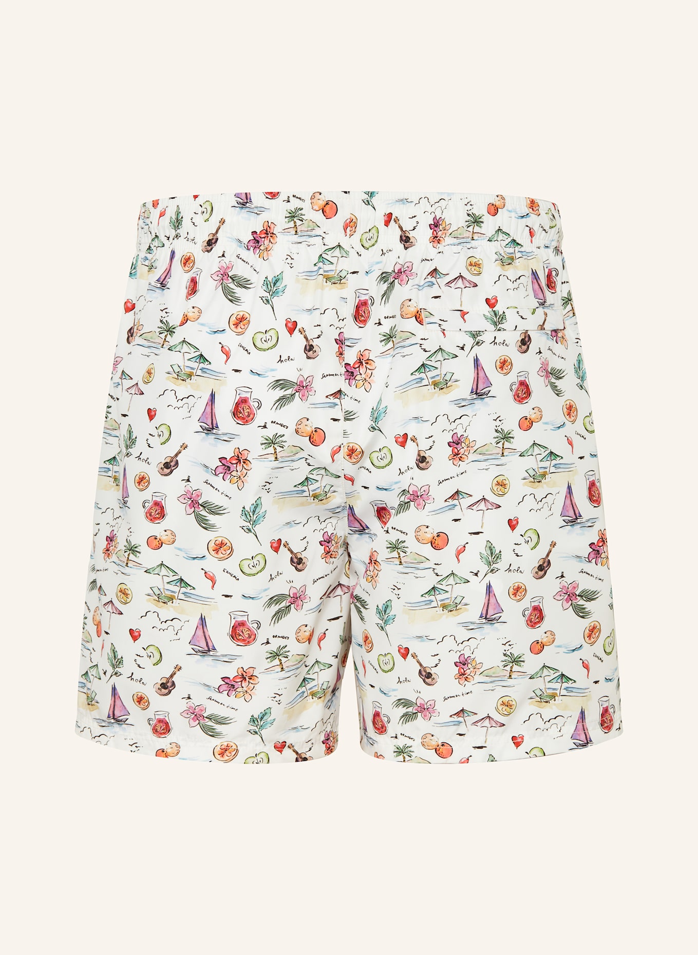 ETON Badeshorts: WEISS / GRÜN / LILA