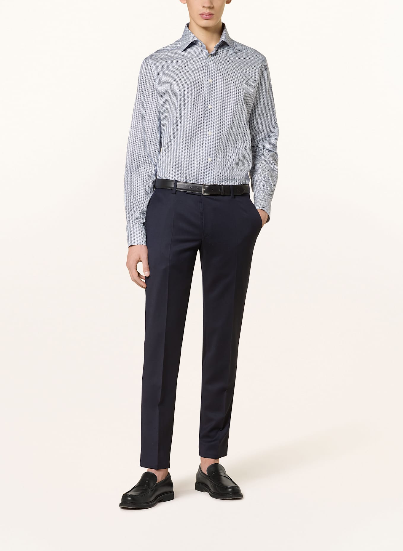 ETON Shirt contemporary fit: LIGHT BLUE / DARK BLUE / WHITE