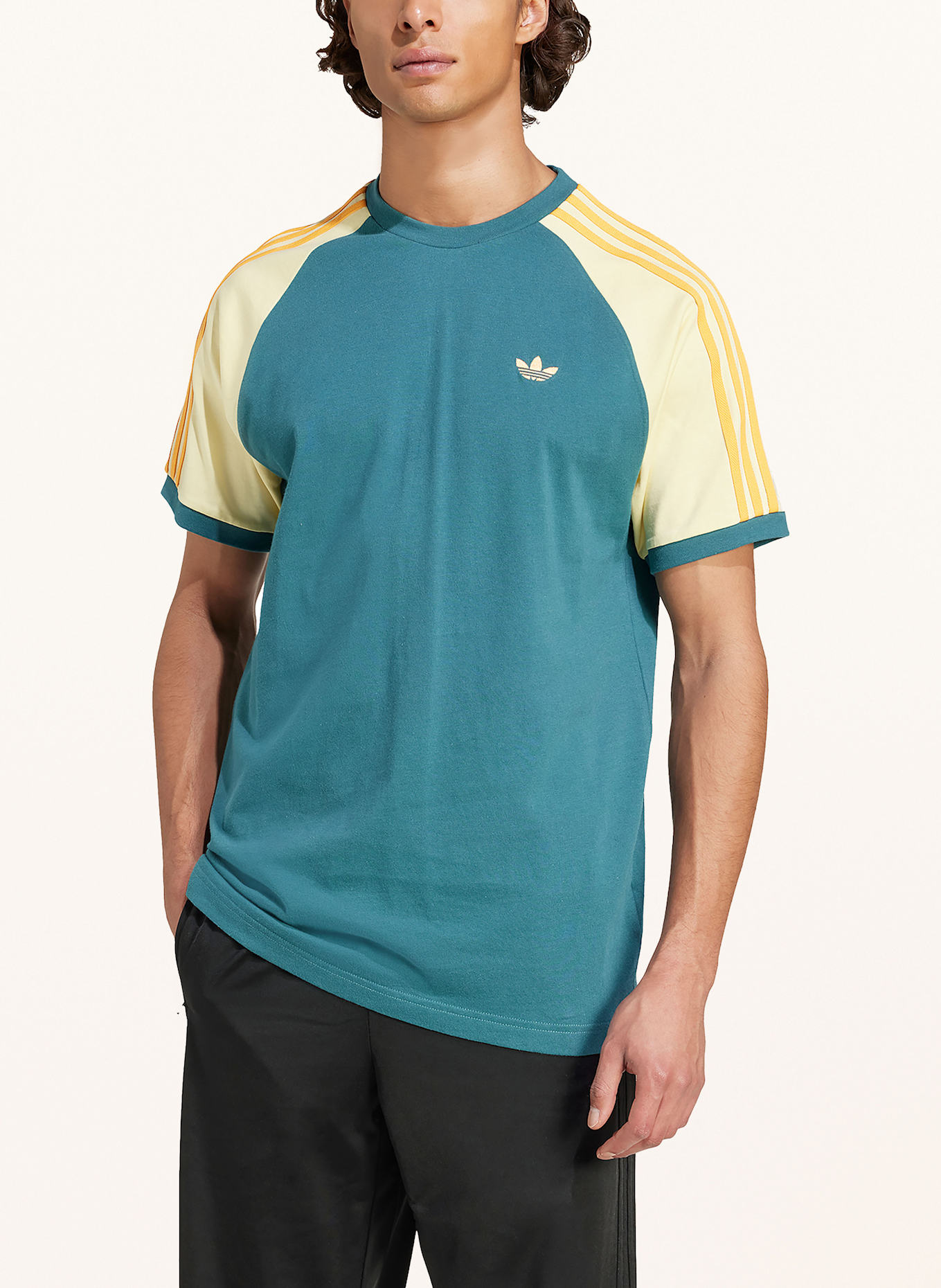 adidas Originals T-Shirt CALI: PETROL / GELB / ORANGE
