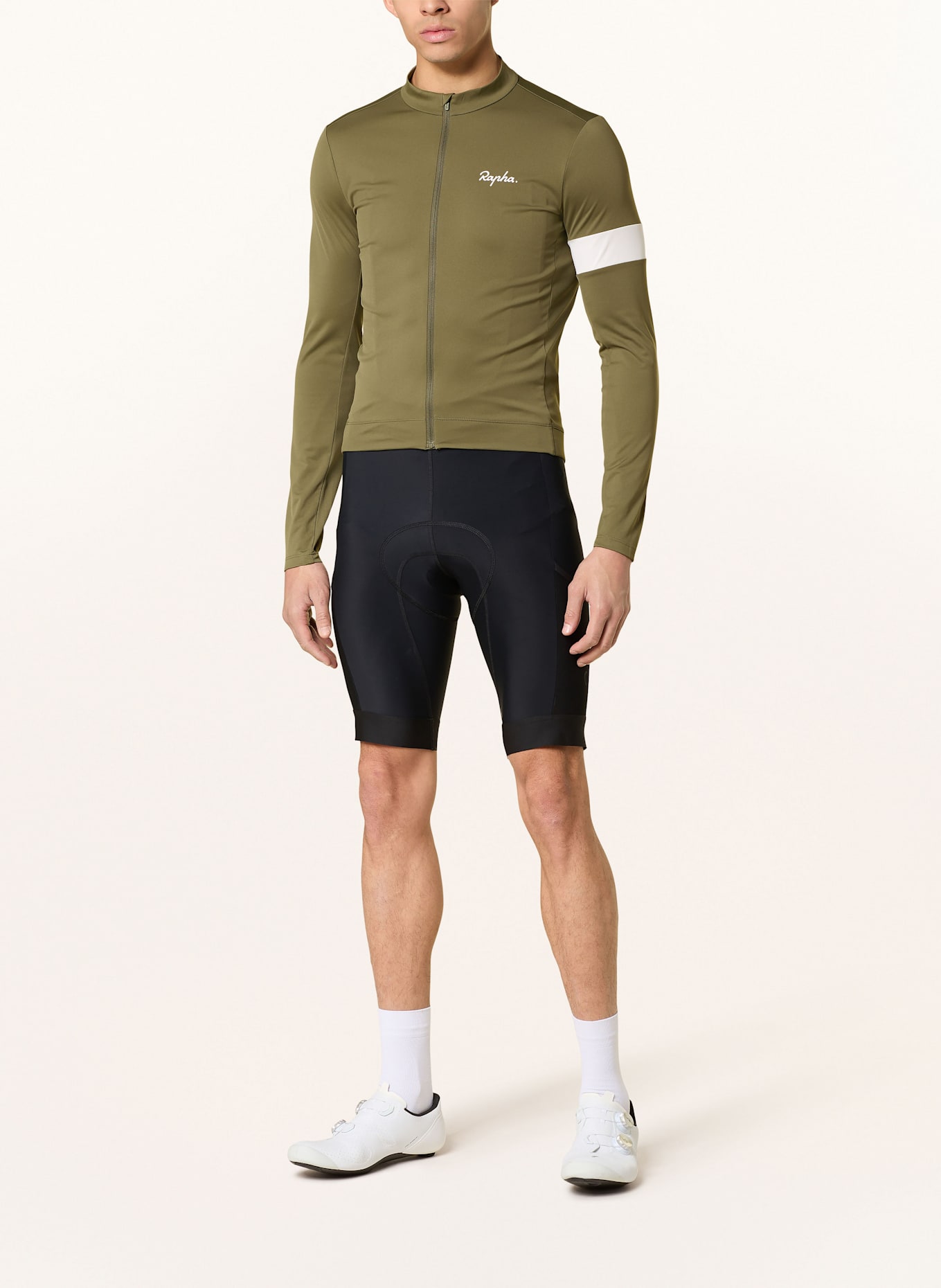 Rapha Radtrikot CORE THERMAL: OLIV / WEISS