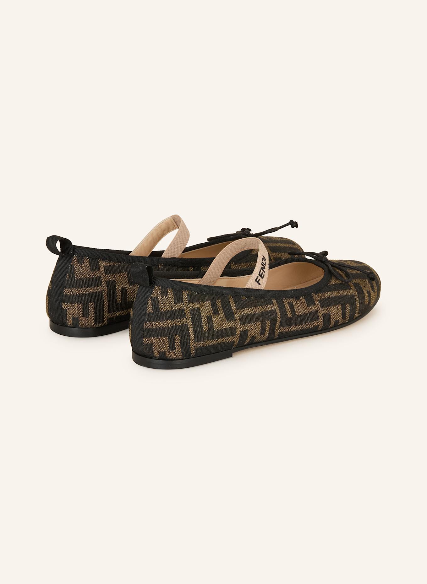 FENDI Ballerinas: BEIGE/ SCHWARZ