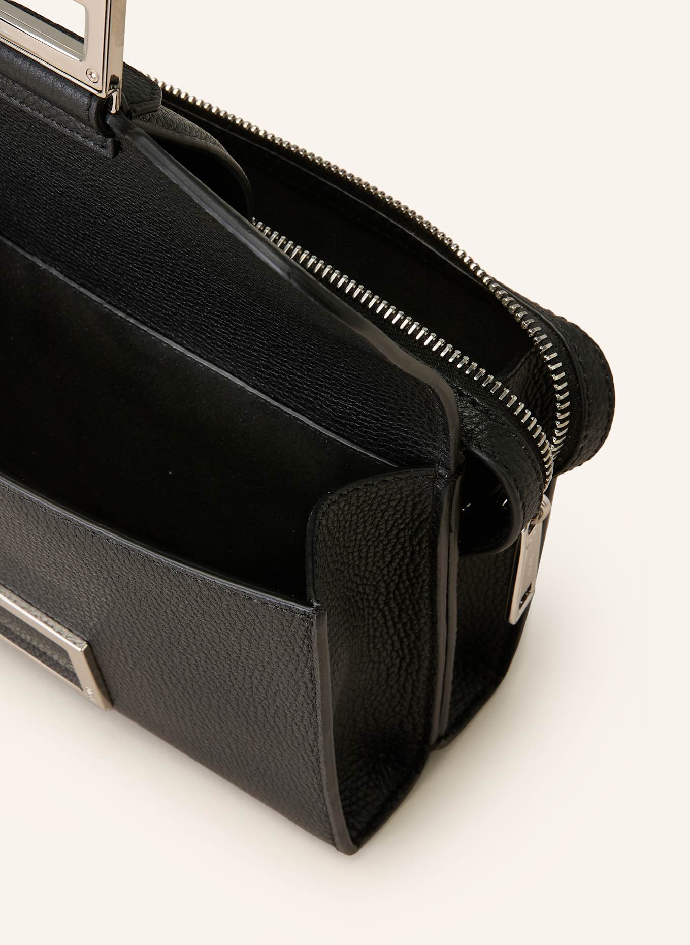 FENDI Umhängetasche BAGUETTE DOUBLE: SCHWARZ